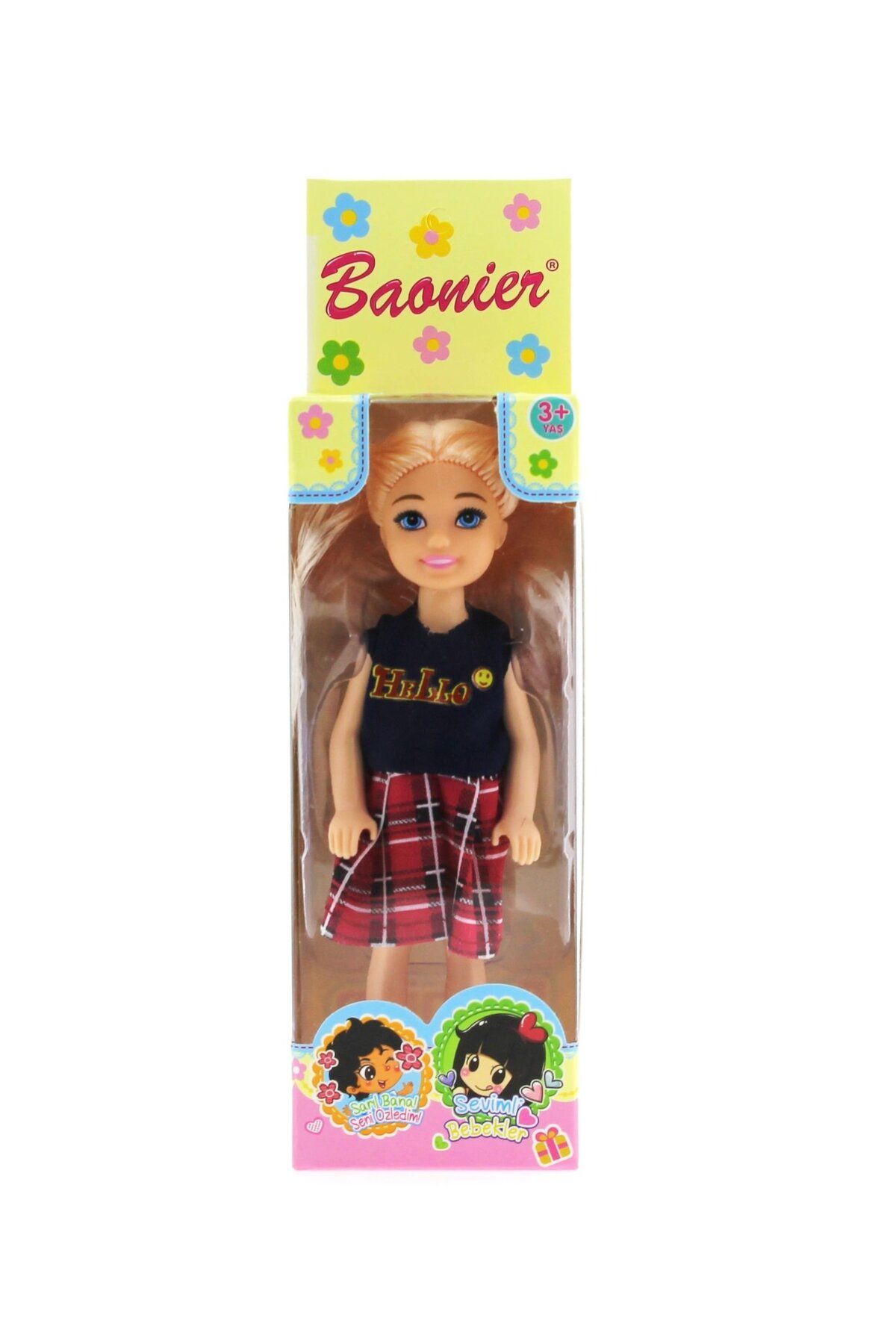 swilex Baonier Pitikareli Etekli 14 cm Sarışın Tekli Kız Bebek