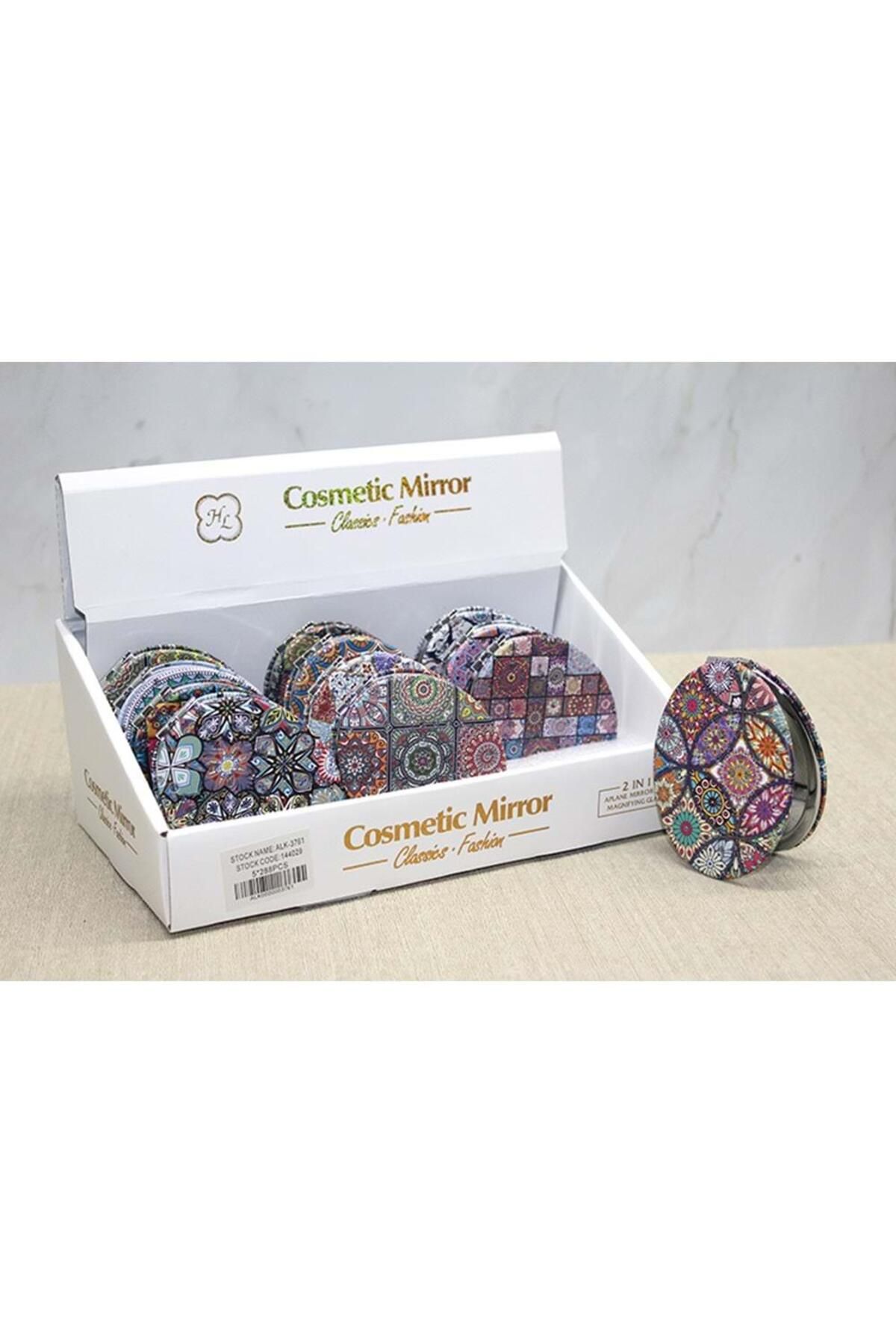 mikudesign Taşlı El Aynası Oval İnce