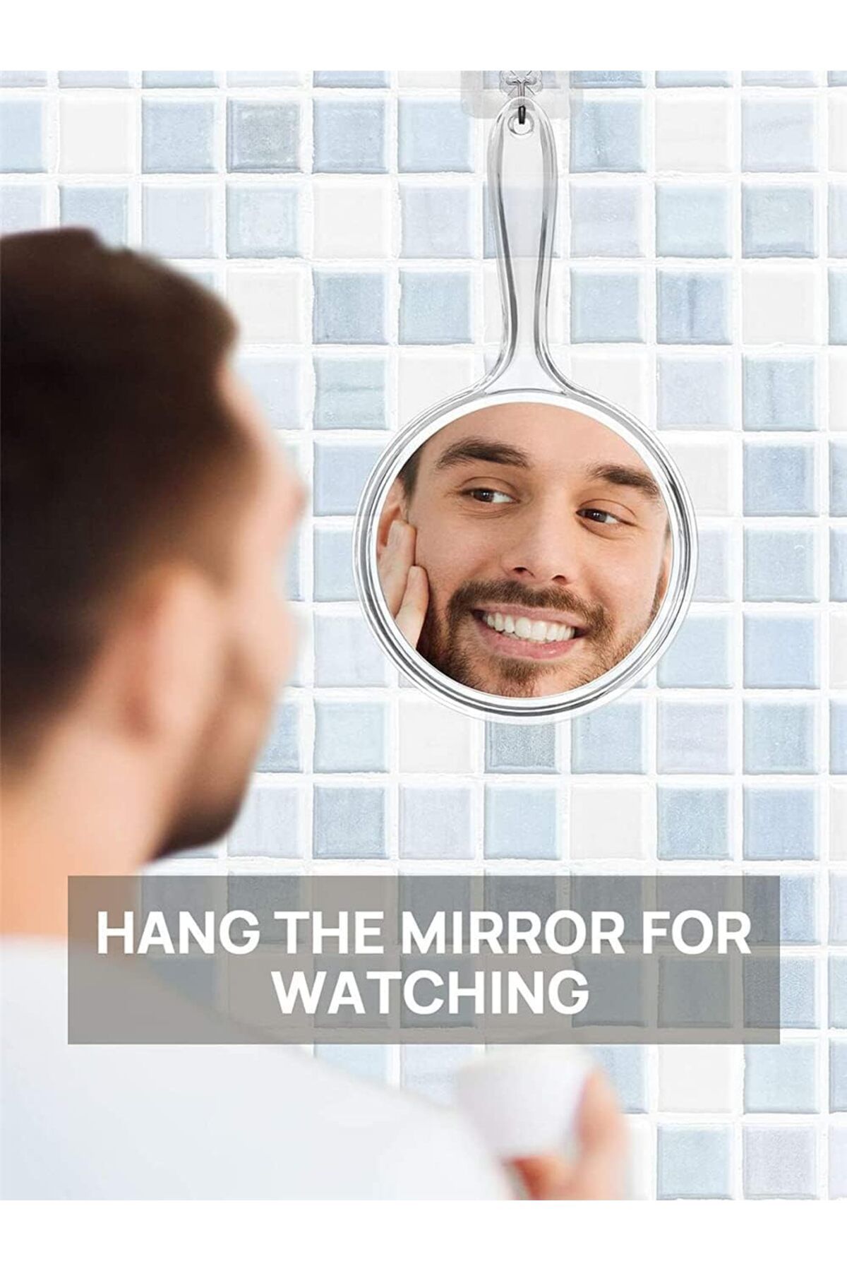 Generic-KASTWAVE Set of 3 Double-Sided Handheld Mirrors with 1X/3X Magnification and Comfortable Handle - f 6