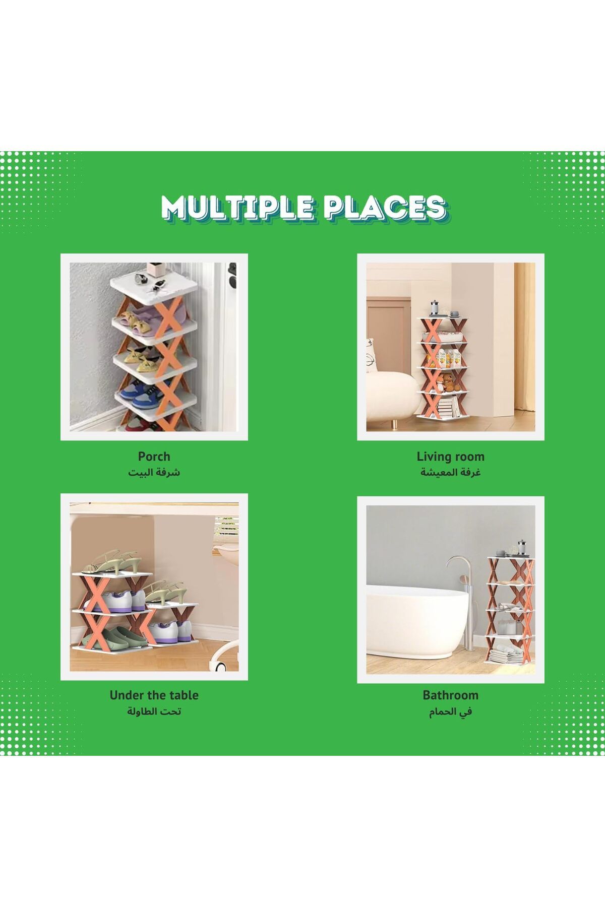 Generic-businager Entryway Multi-layer Shoe Rack Organizer Simple Easy To Assemble Household Foldable Plast 5