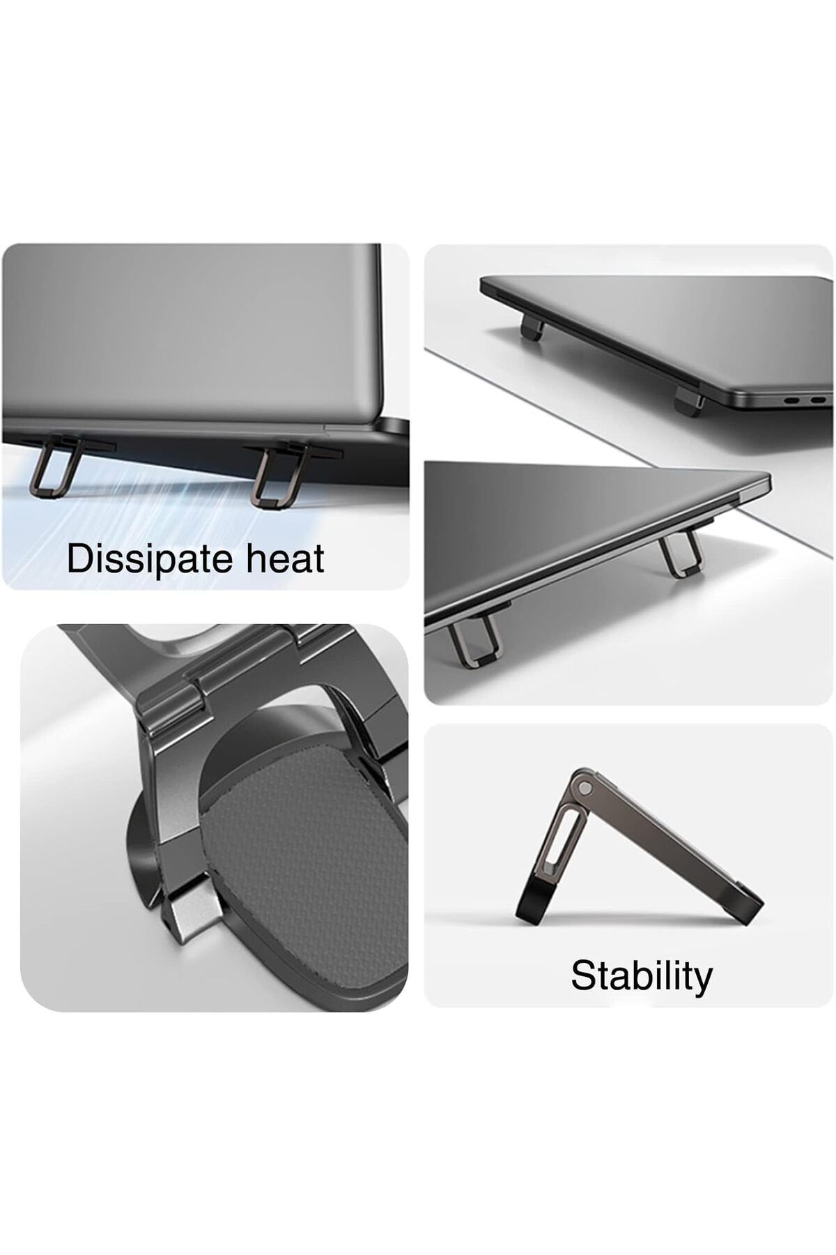 Generic-NALACAL Mini Foldable Computer Keyboard Stand Riser, Self-Adhesive Portable Invisible Keyboard Rise 3