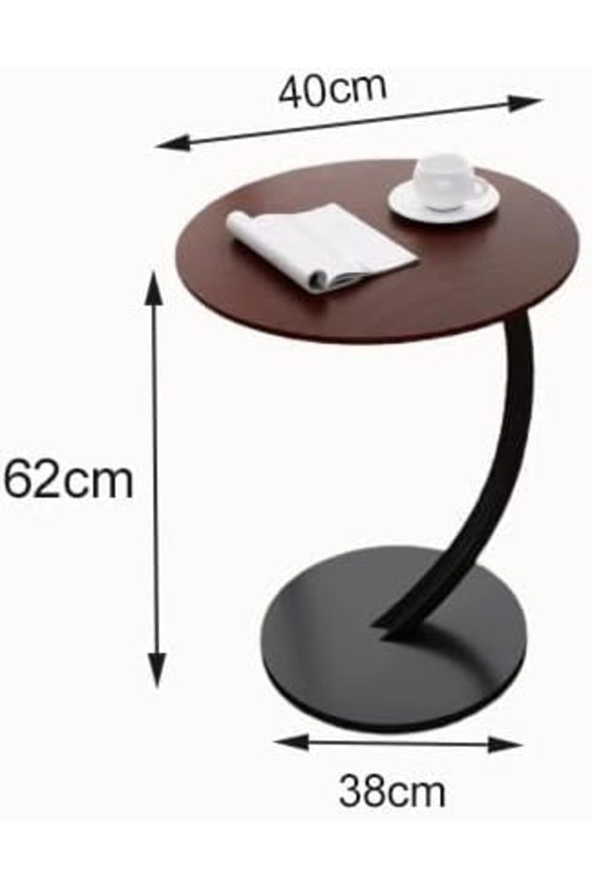 Generic-XIUWOO End Table,Side Table for Sofa and Bed,Round Coffee Table for Couch,Beside Small Table Desk f 2