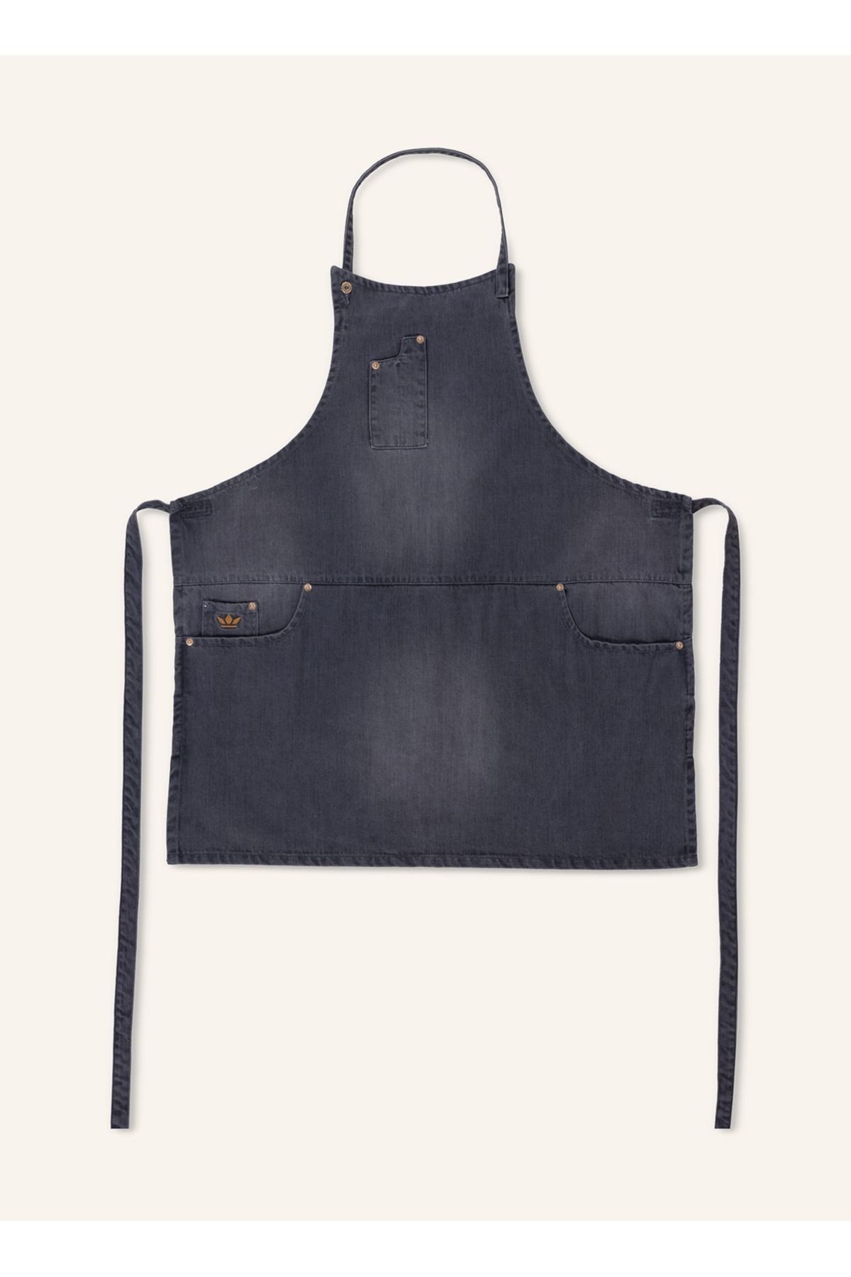 DUTCHDELUXES Slim Fit Denim Aşçı Önlüğü , 100% Pamuk, Ayarlanabilir, 63×73 cm