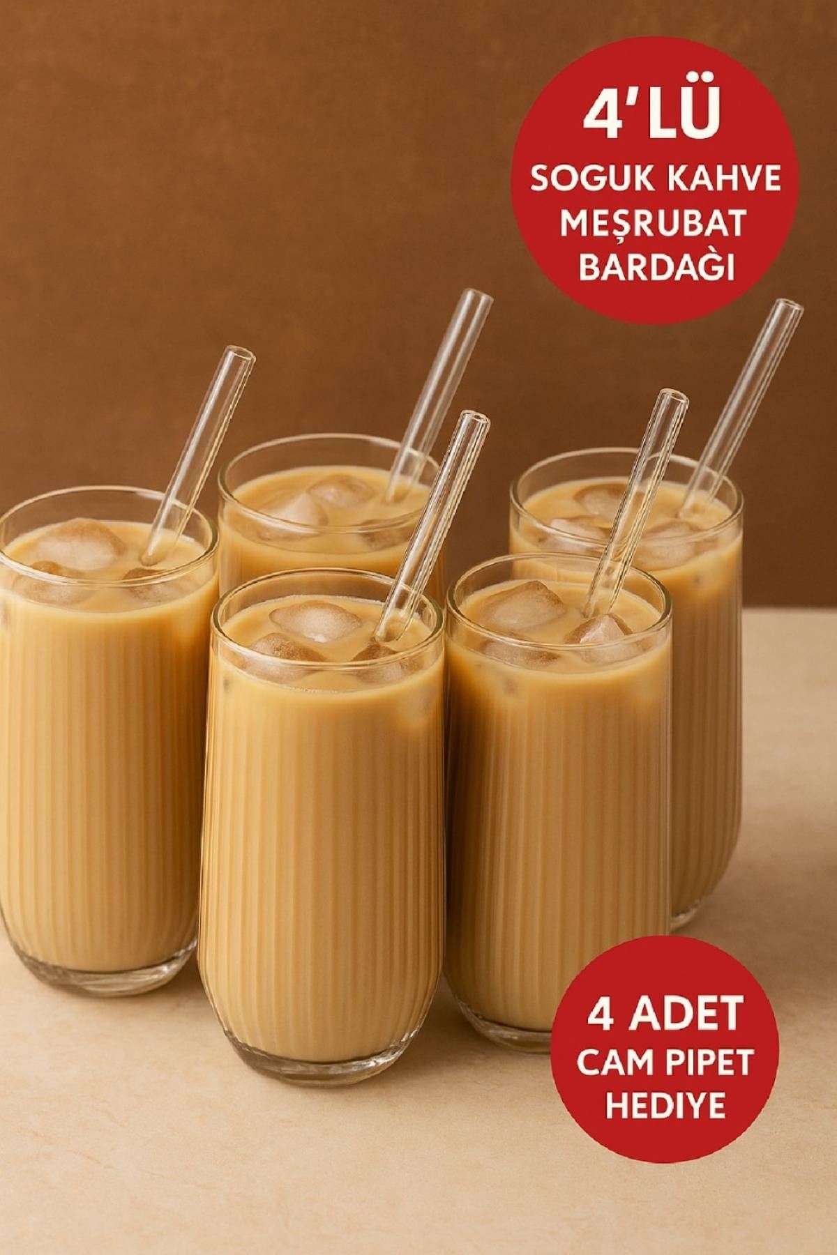 Open Home Concept Borosilikat Sunum | Soğuk Meşrubat & Kahve Bardağı Isıya Dayanıklı Bardak 500 ml Origamicup 4 adet