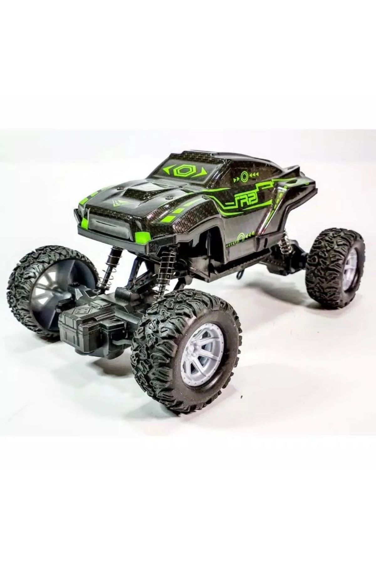ETHEM Oyuncak Yeşil Rock Crawler Colorful Cool Lights Uzaktan Kumandalı Araba LH-C026