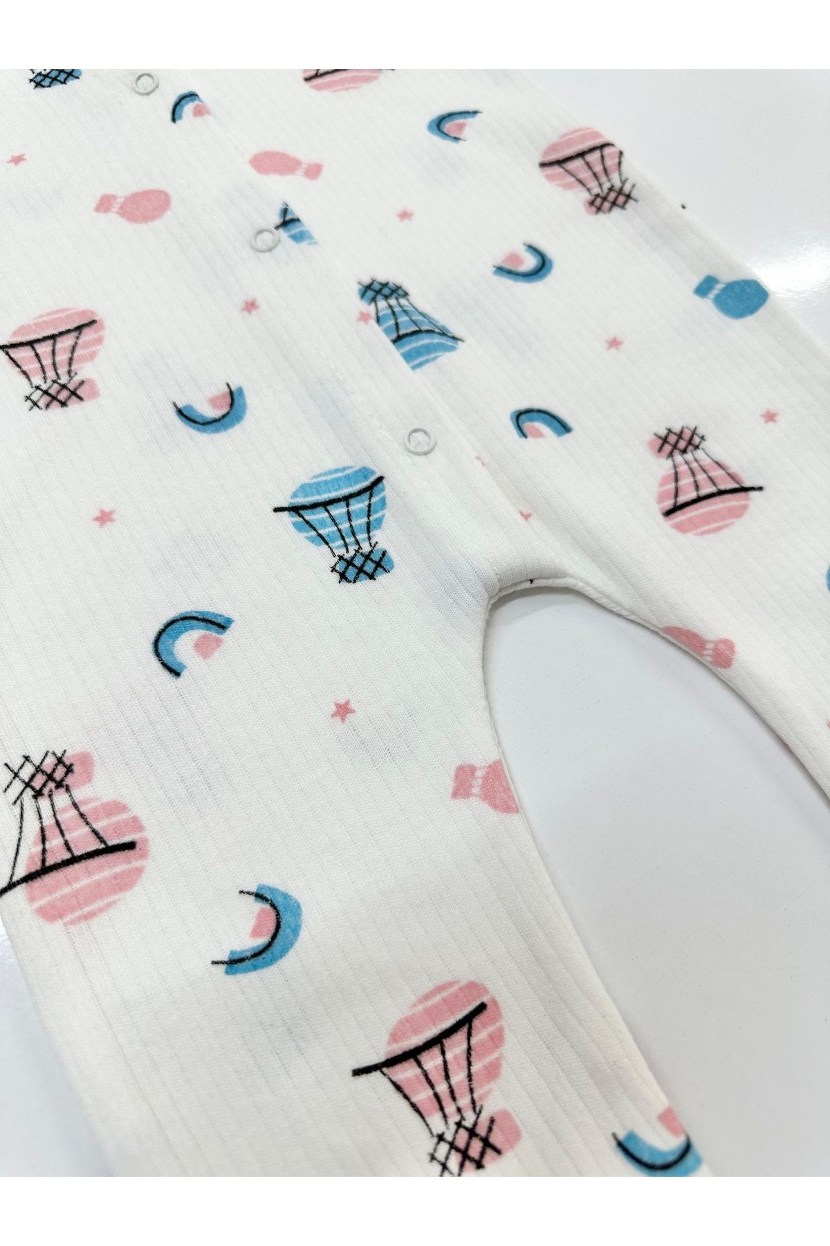 ENİA BABY-Newborn Baby Booties Cotton Snap Rompers 0-3 Months (Baby Girl Boy Newborn) 3