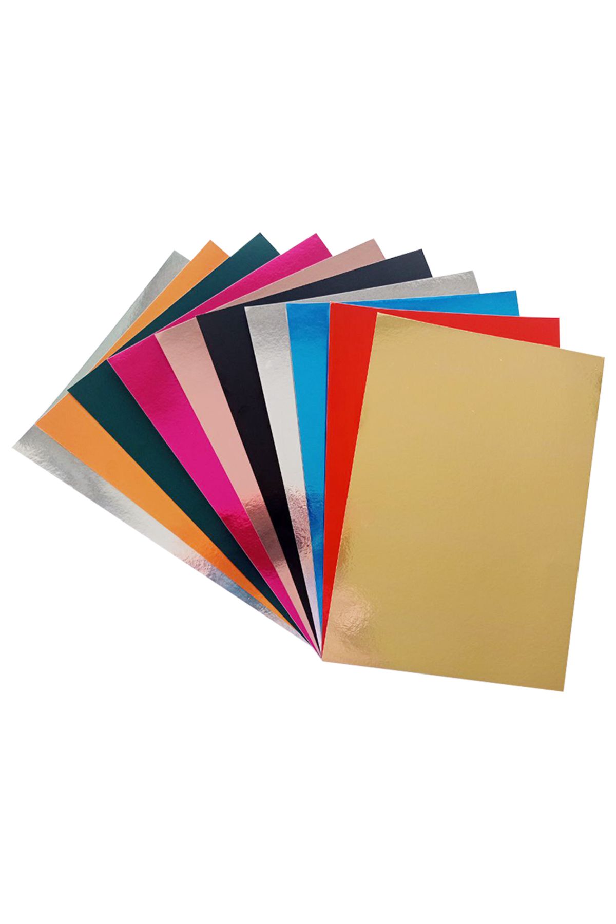 Kika Oluklu Metalik Karton Karışık Renk 50X70Cm (25 Li Paket)