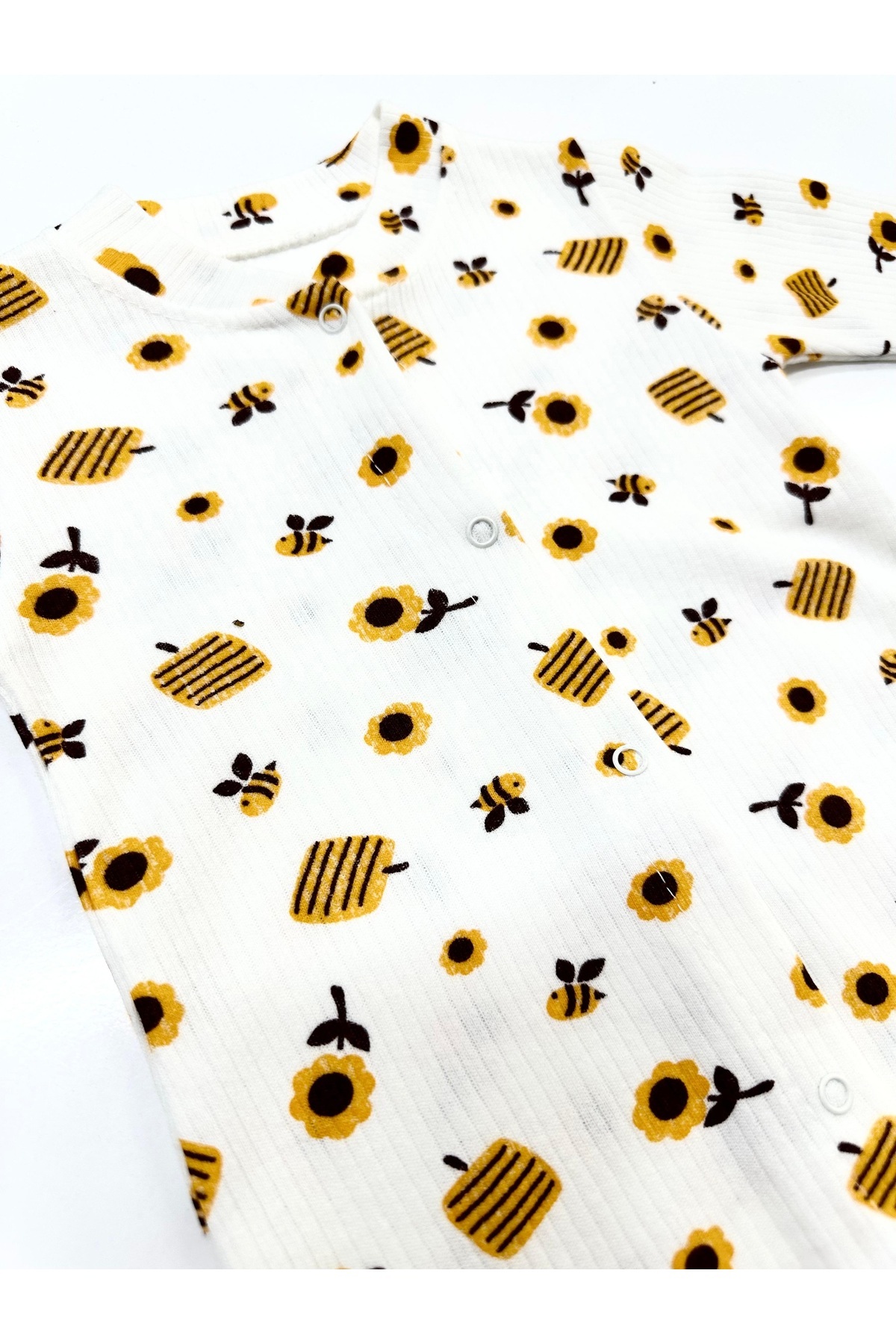 ENİA BABY Yenidoğan Bebek Patikli Pamuklu Çıtçıtlı Tulum 0-3 Ay (KIZ ERKEK BEBEK YENİDOĞAN ) fotoğrafı 2 (önizleme)