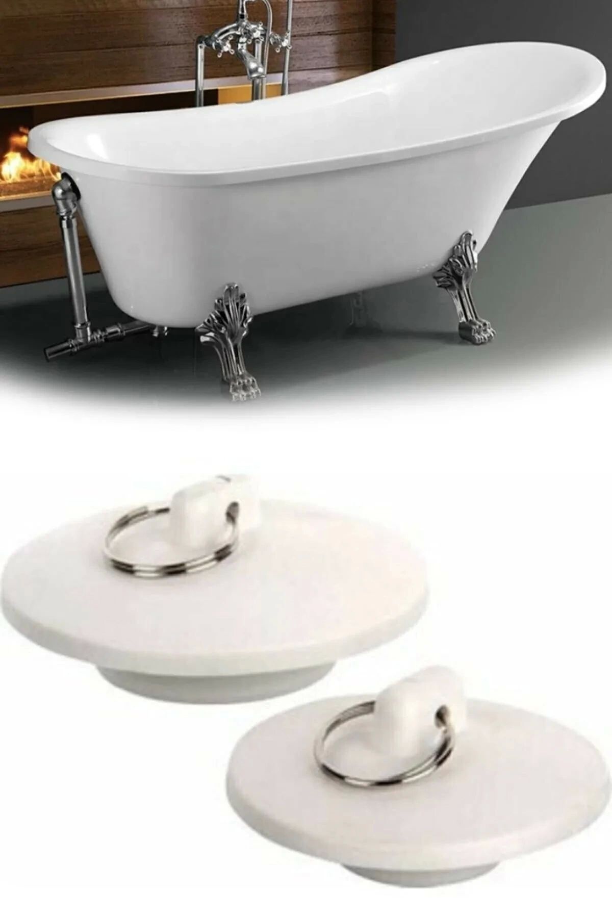 PRATİKOBA Banyo Küvet Lavabo Tıpası Lavabo Gider Tıkacı 2li