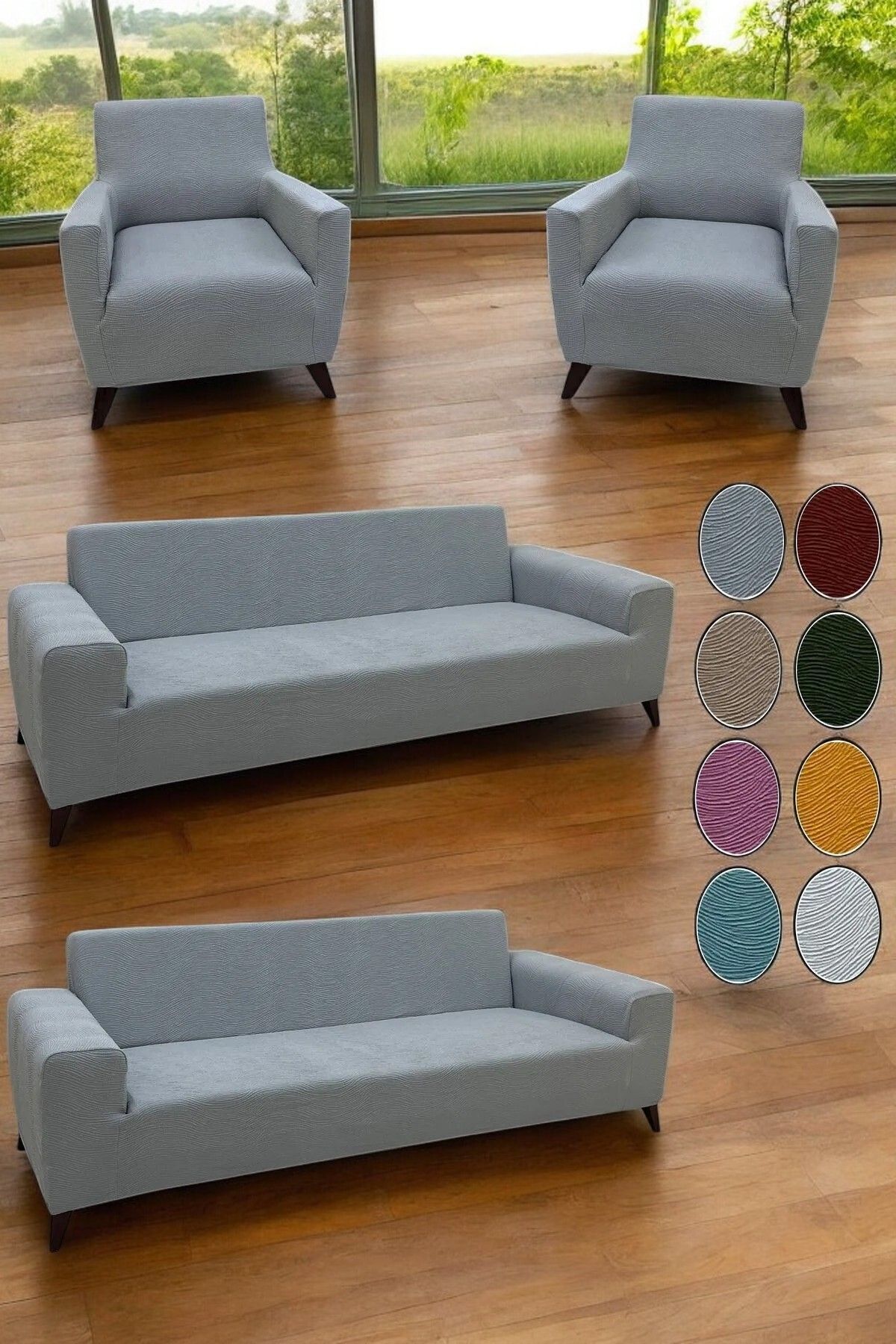 NEFİS HOME Koltuk örtüsü , koltuk kılıfı 3311 su yolu desen ,