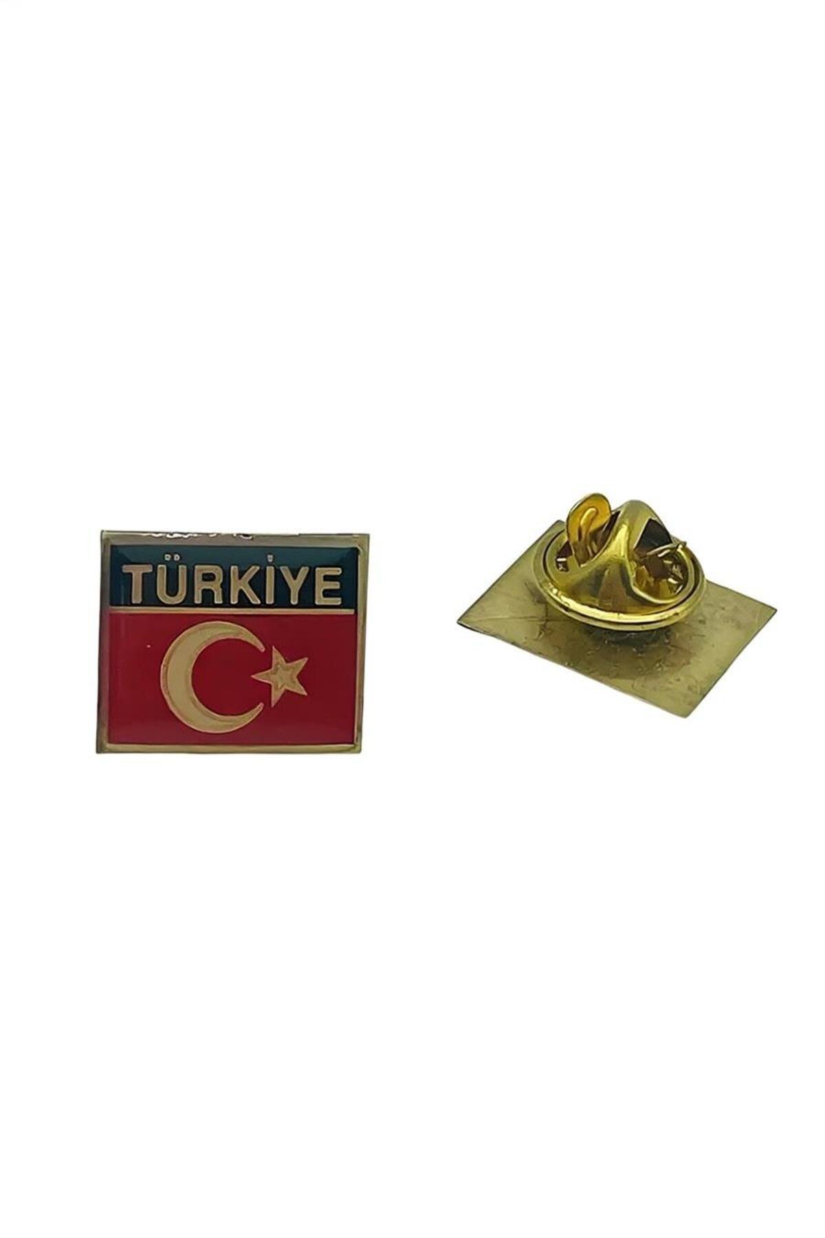alsepeteavm Türk Bayrağı Kare Rozet (30'lu)