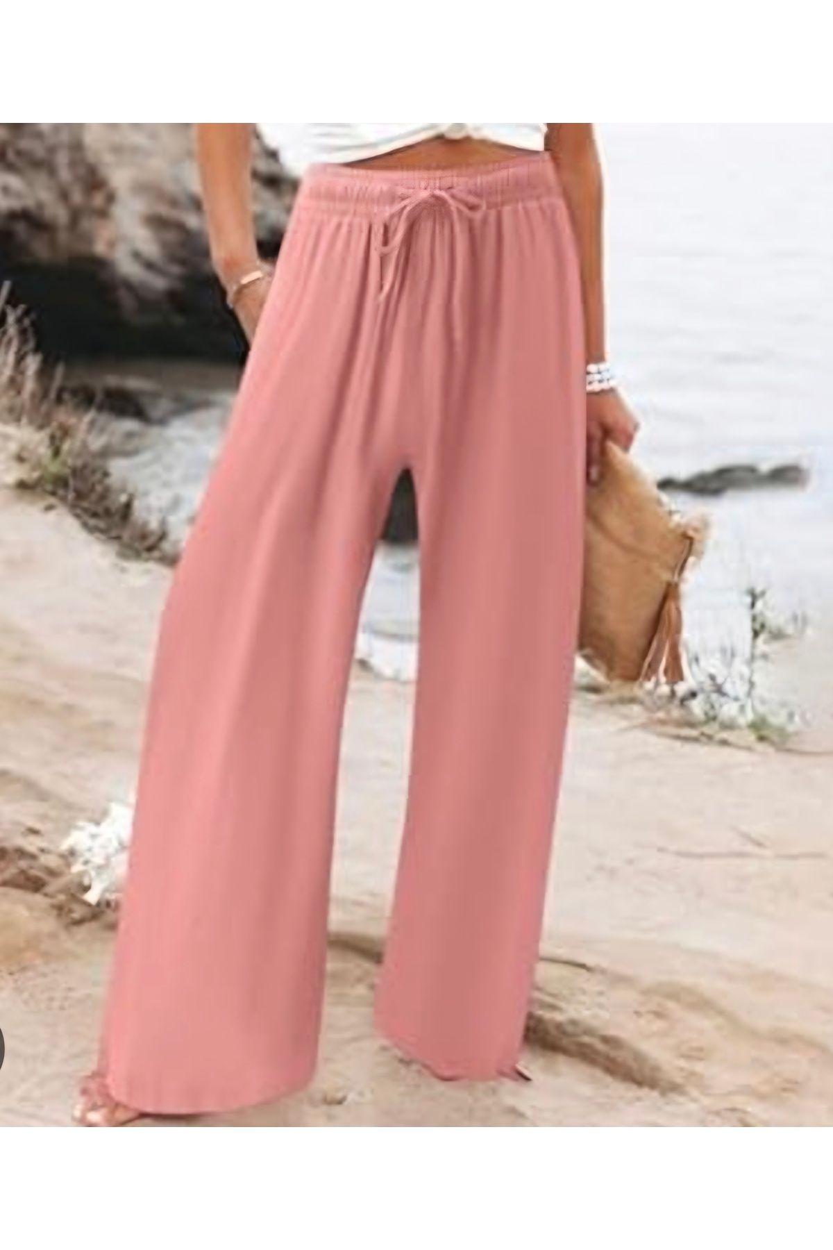 MODA Efsane dokusuyla pudra cepli tansel organik şık ergonomik bir pantolonla geldim