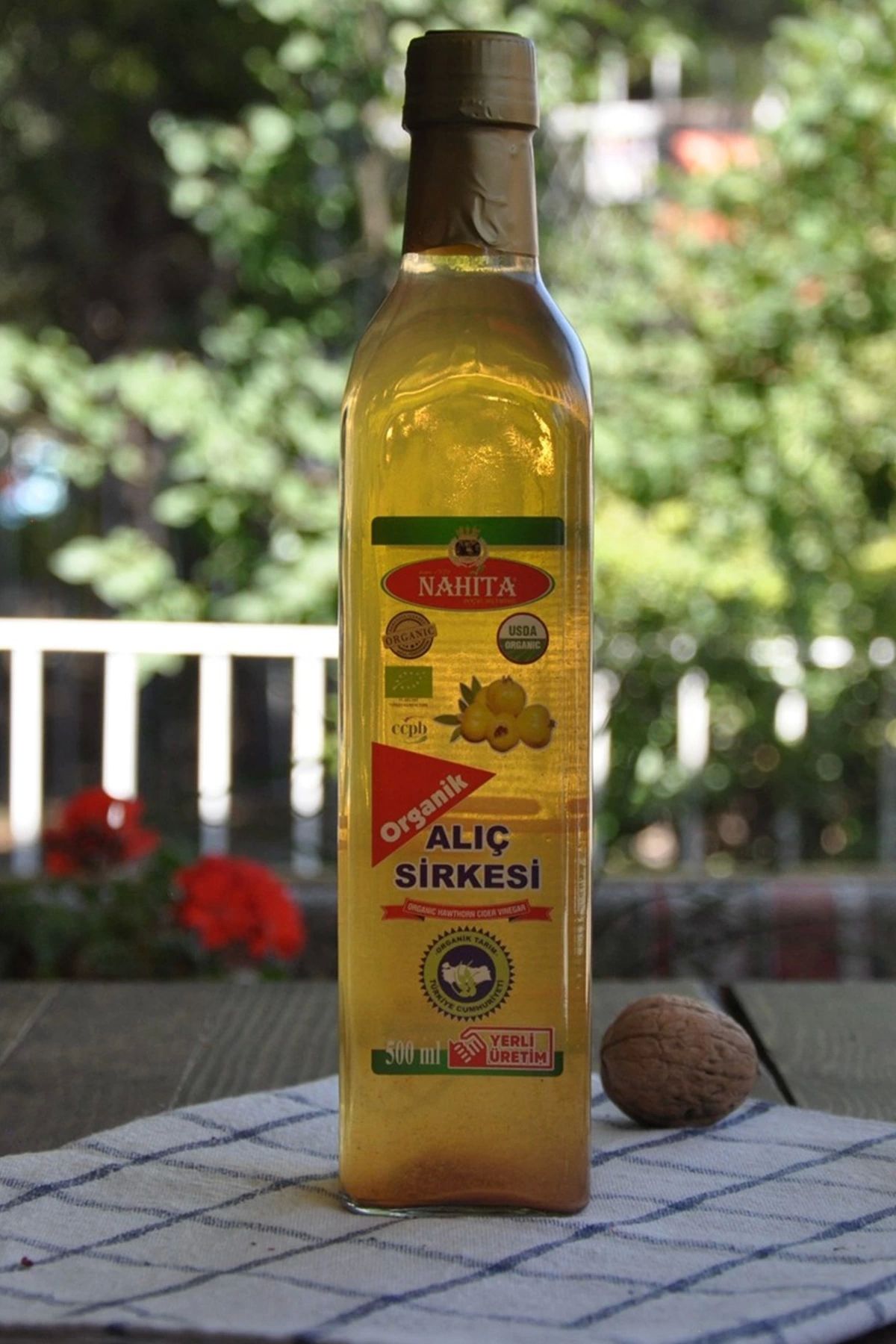 PRATİKOBA Alıç Sirkesi % 100 doğal Organik Katkısız 500 ml