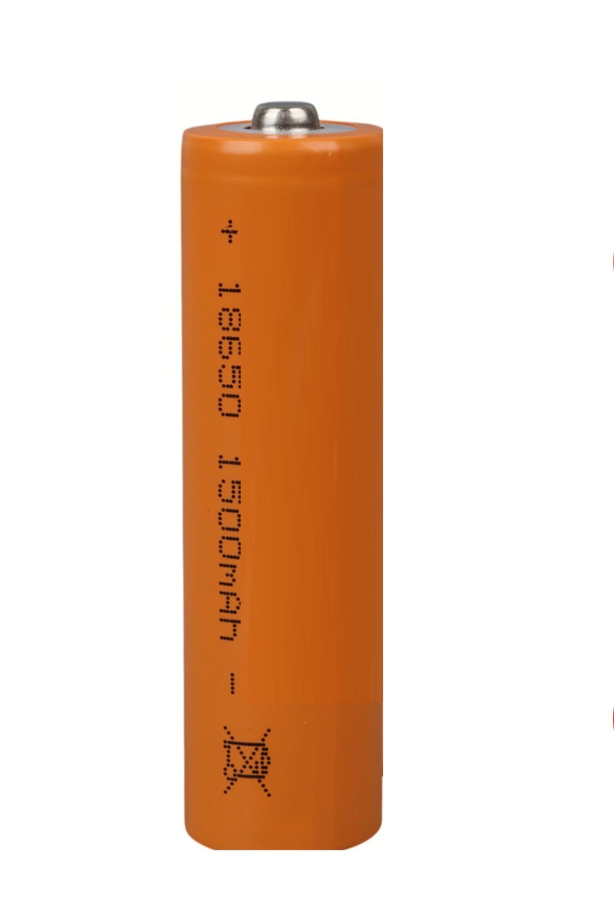 usin 3,7 Volt 1500 Mah 18650 Li-on Şarj Edilebilir Başlıklı Pil (3.7V 1500MAH ŞARJLI BÜYÜK FENER PİLİ)