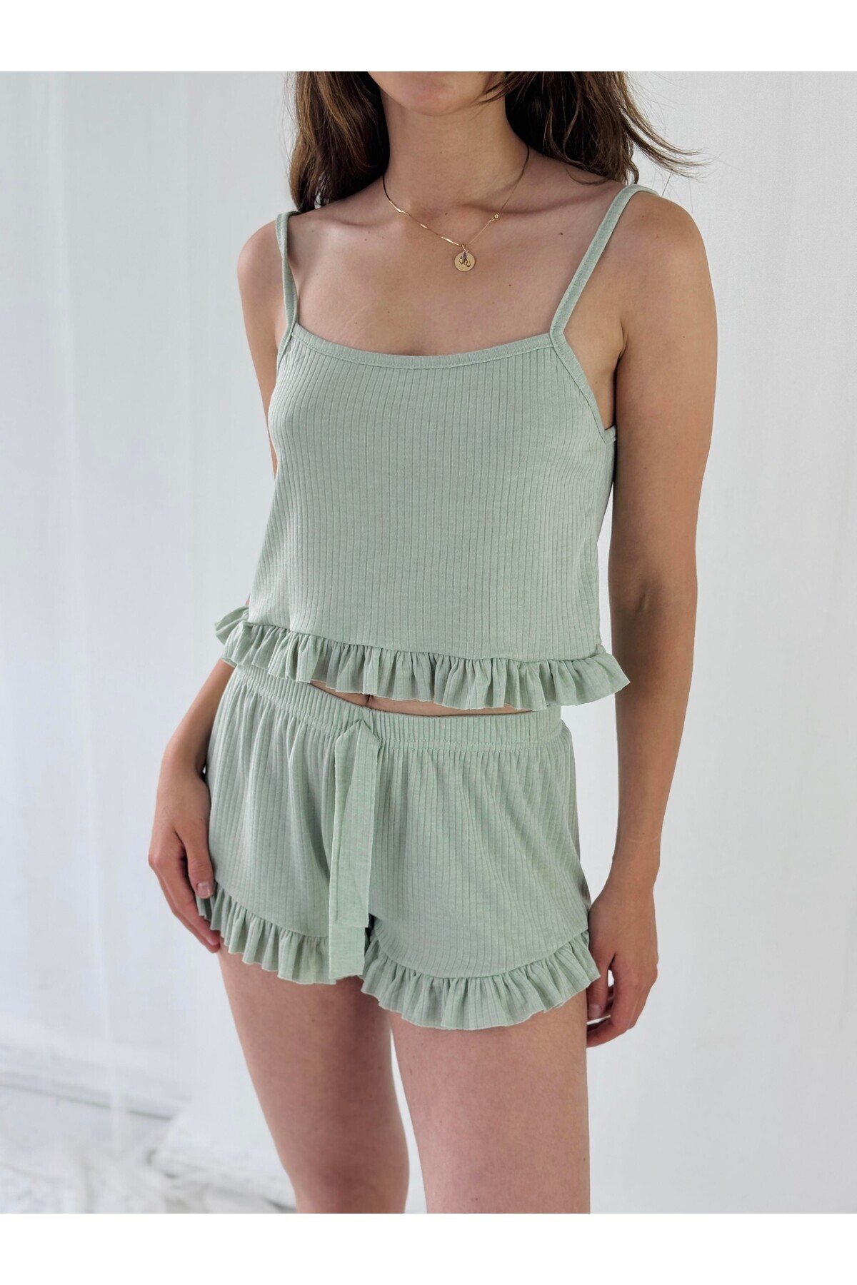 Retrobird-Pajama Set with Shorts Home Set Women Çağla 3