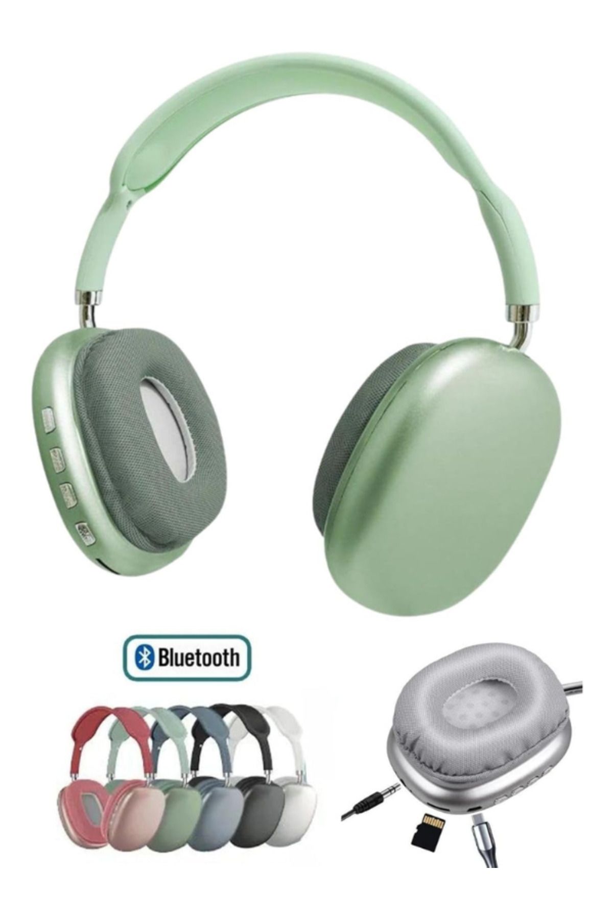 EVAX P9 Bluetooth 5.0 Wireless Kablosuz Mikrofonlu /Aux/Hafıza Kartı/ Kulaküstü Kulaklık