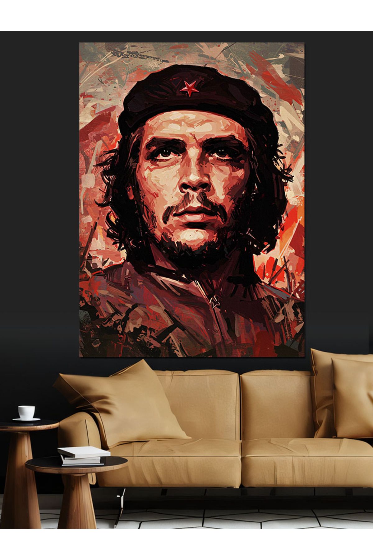 Tablomega Che Guevara Dekoratif Kanvas - Mdf Ahşap Tablo