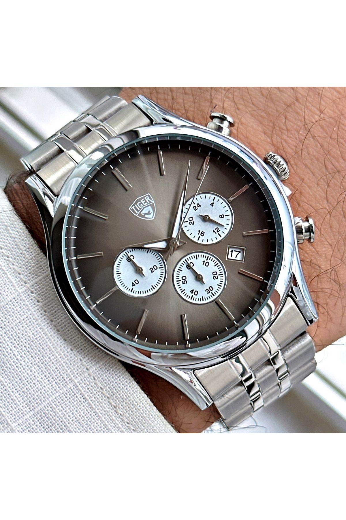 Tiger TİGER ERKEK KOL SAATİ TI-619DY 42MM-46MM Metal