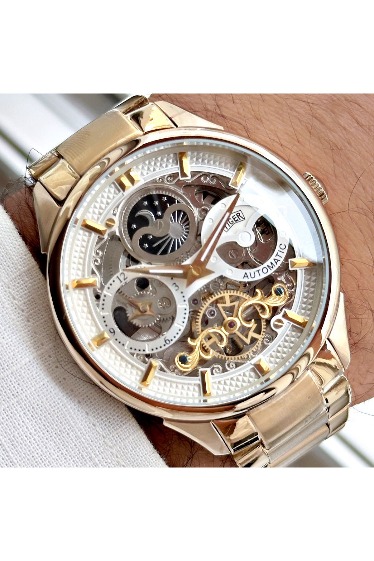 Tiger TİGER ERKEK KOL SAATİ TI-593DO 42MM-46MM GOLD