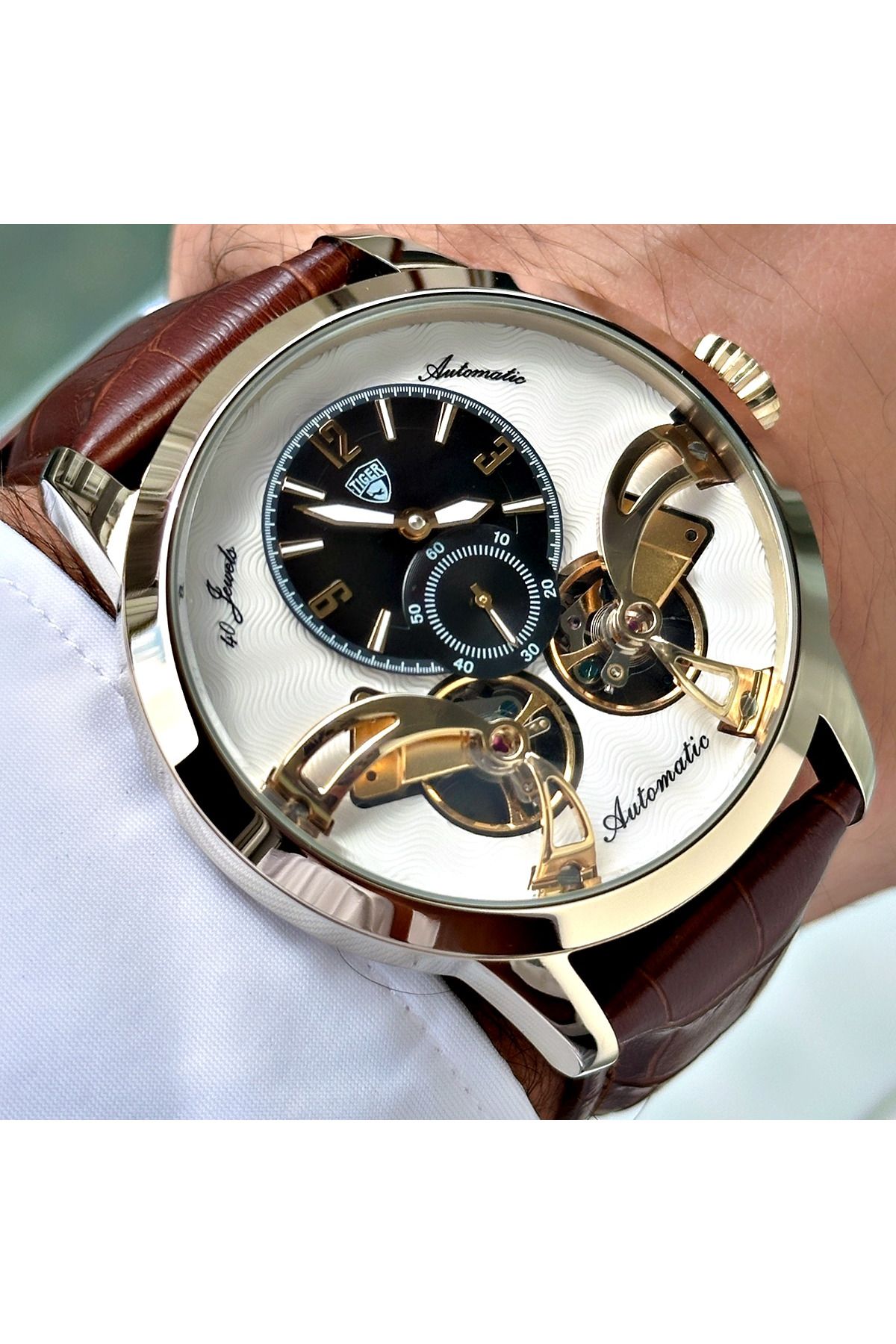 Tiger TİGER ERKEK KOL SAATİ TI-598EO 42MM-46MM Kahverengi