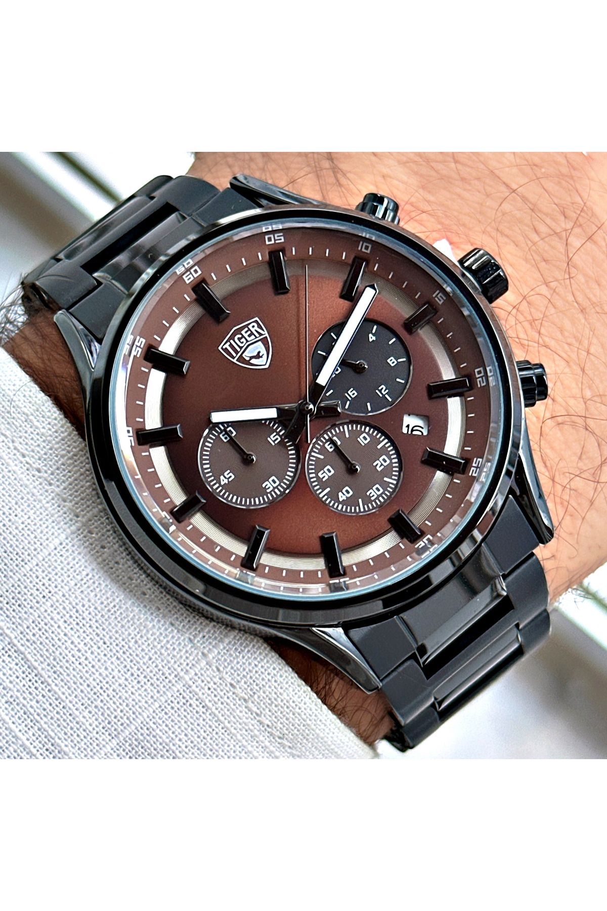 Tiger TİGER ERKEK KOL SAATİ TI-615AY 42MM-46MM Siyah