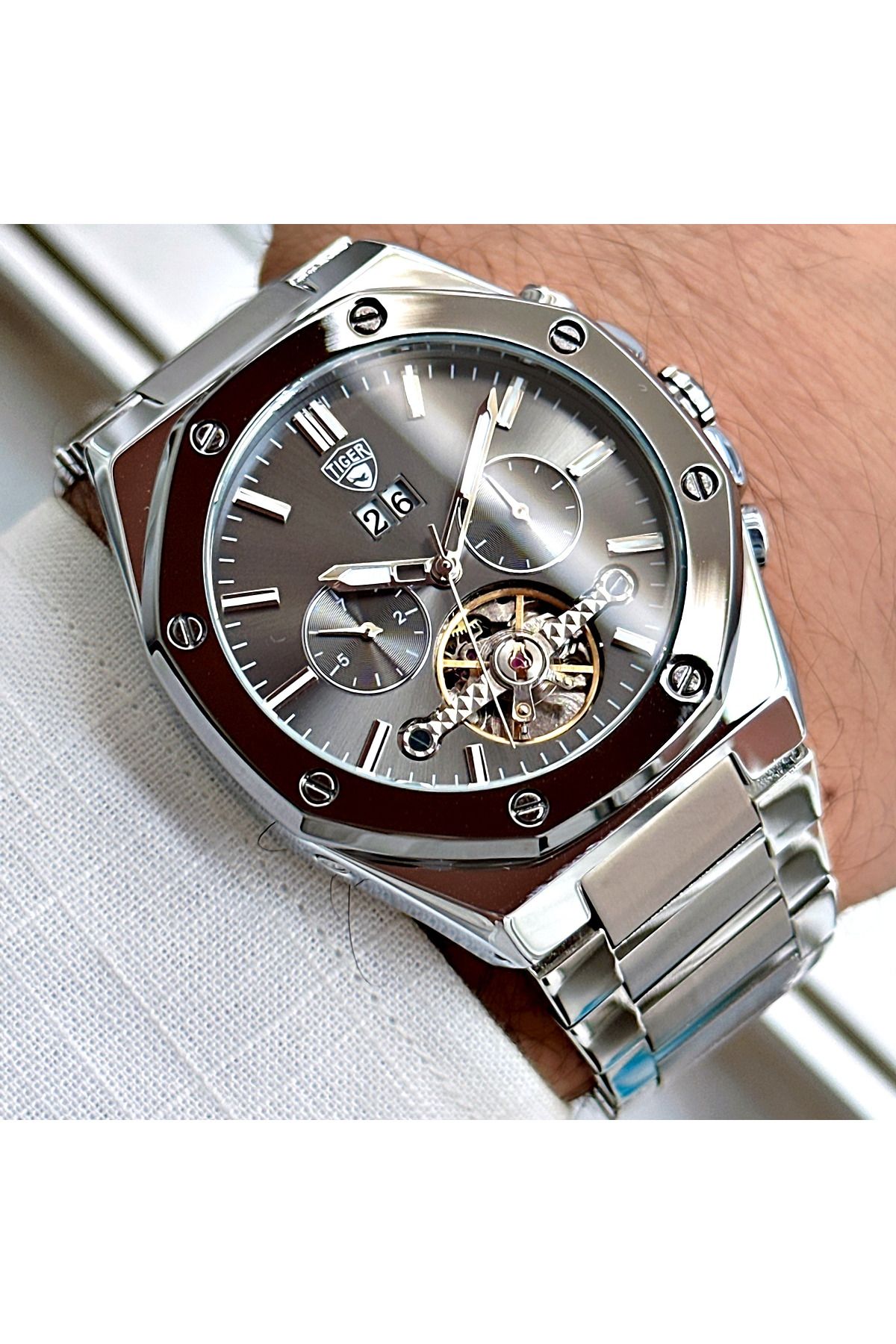 Tiger TİGER ERKEK KOL SAATİ TI-610CO 42MM-46MM Metal