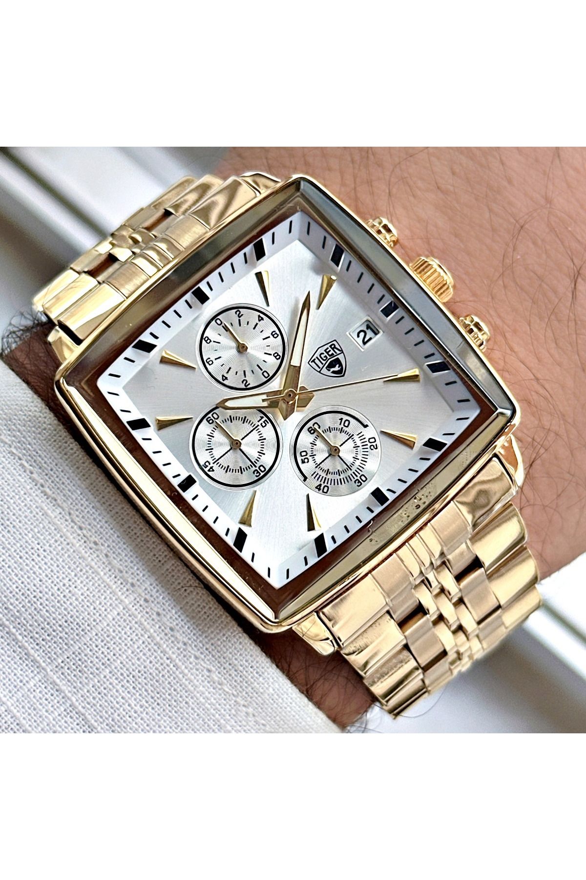 Tiger TİGER ERKEK KOL SAATİ TI-620CY 42MM-46MM GOLD