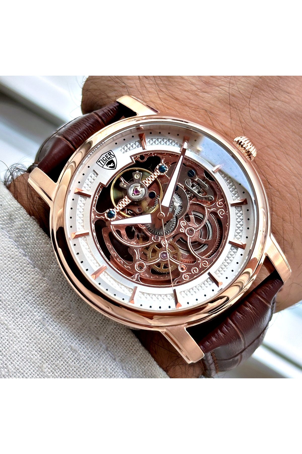 Tiger TİGER ERKEK KOL SAATİ TI-591IO 42MM-46MM Kahverengi