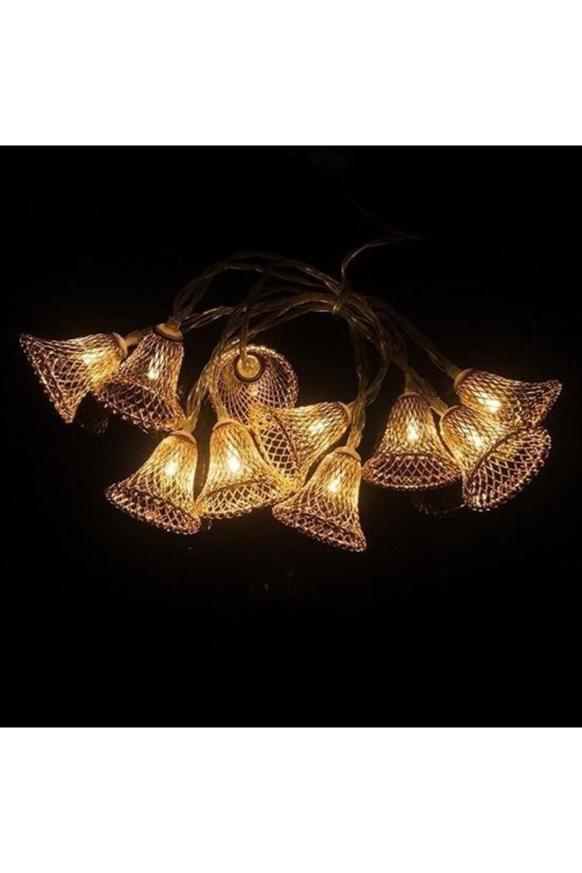 Vemora BUFFER® Parti ve Özel Gün Dekorasyonu Çan Şeklinde Metal Şerit Led Işık