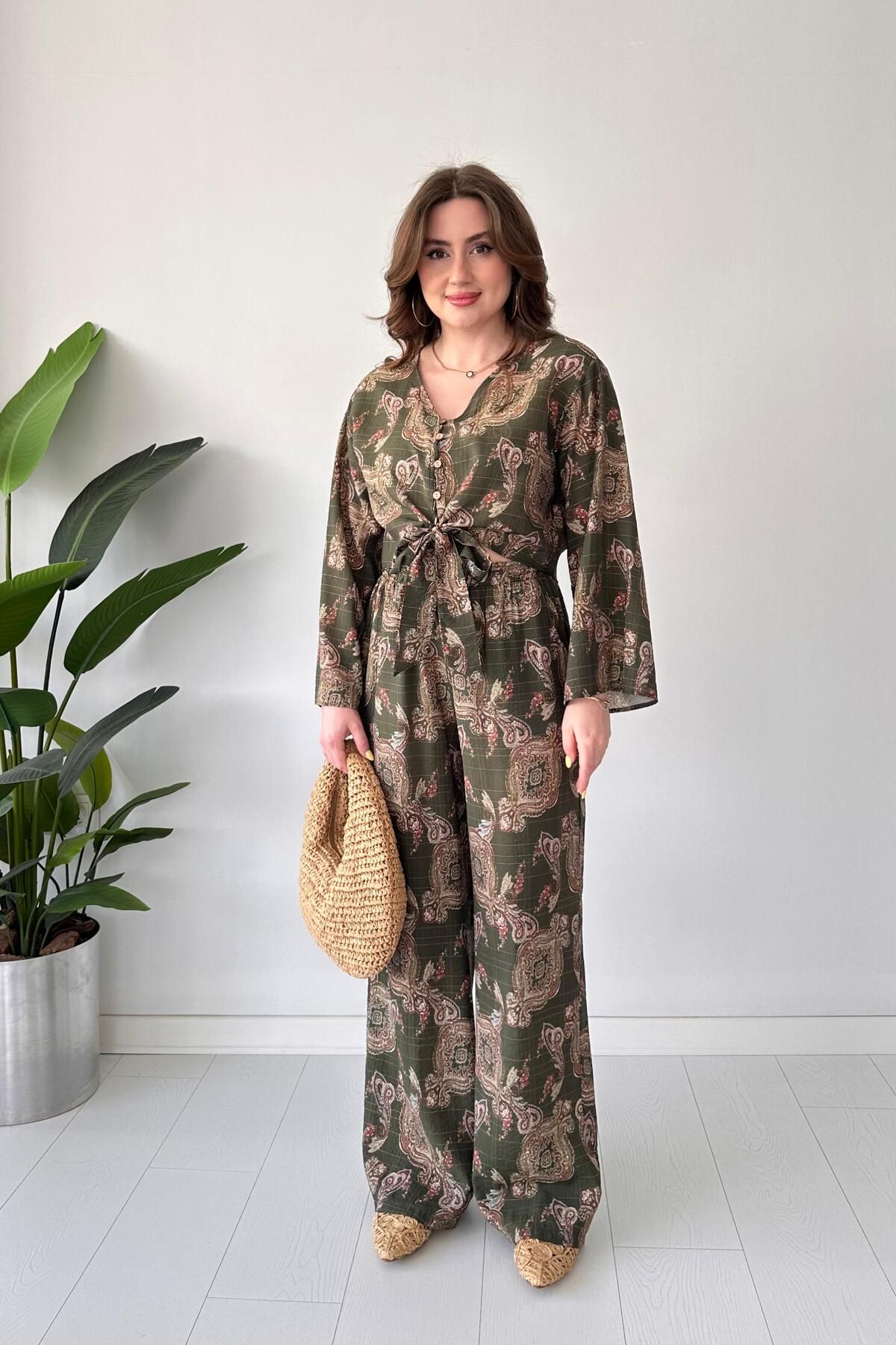 MaziButik Etnik İkili Takım Haki