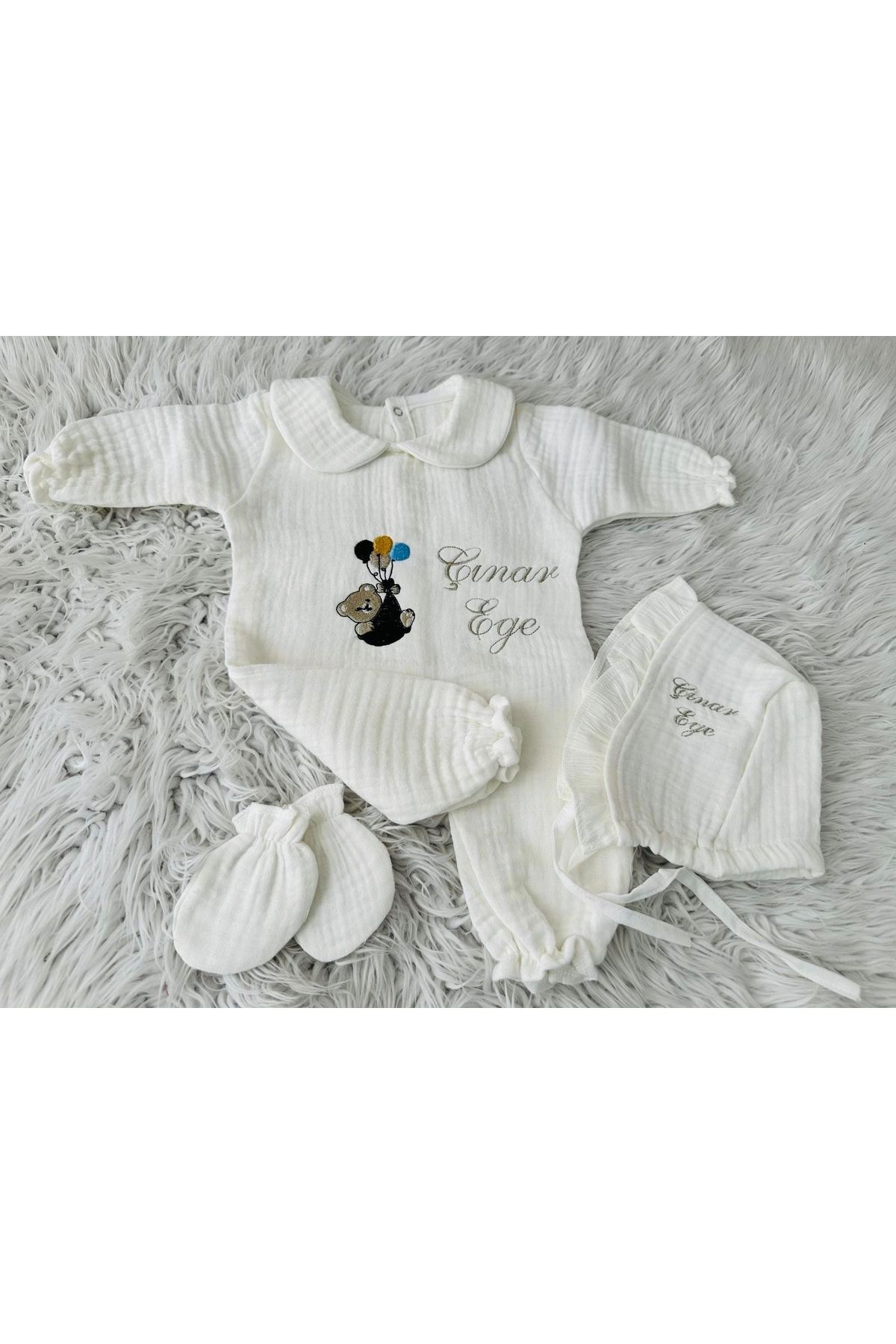 BEYCEY TASARIM Müslim kumaş tulum şapka eldiven