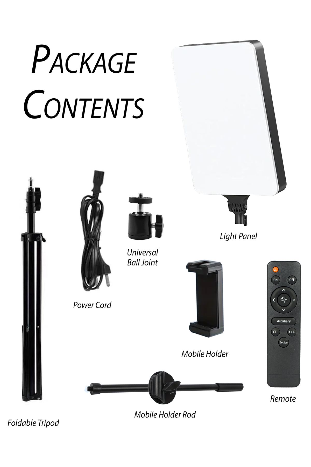 DBLEW-Led Video Light Panel With Tripod Stand And Remote Ultra-thin Borderless Photography Lightning Kit 8