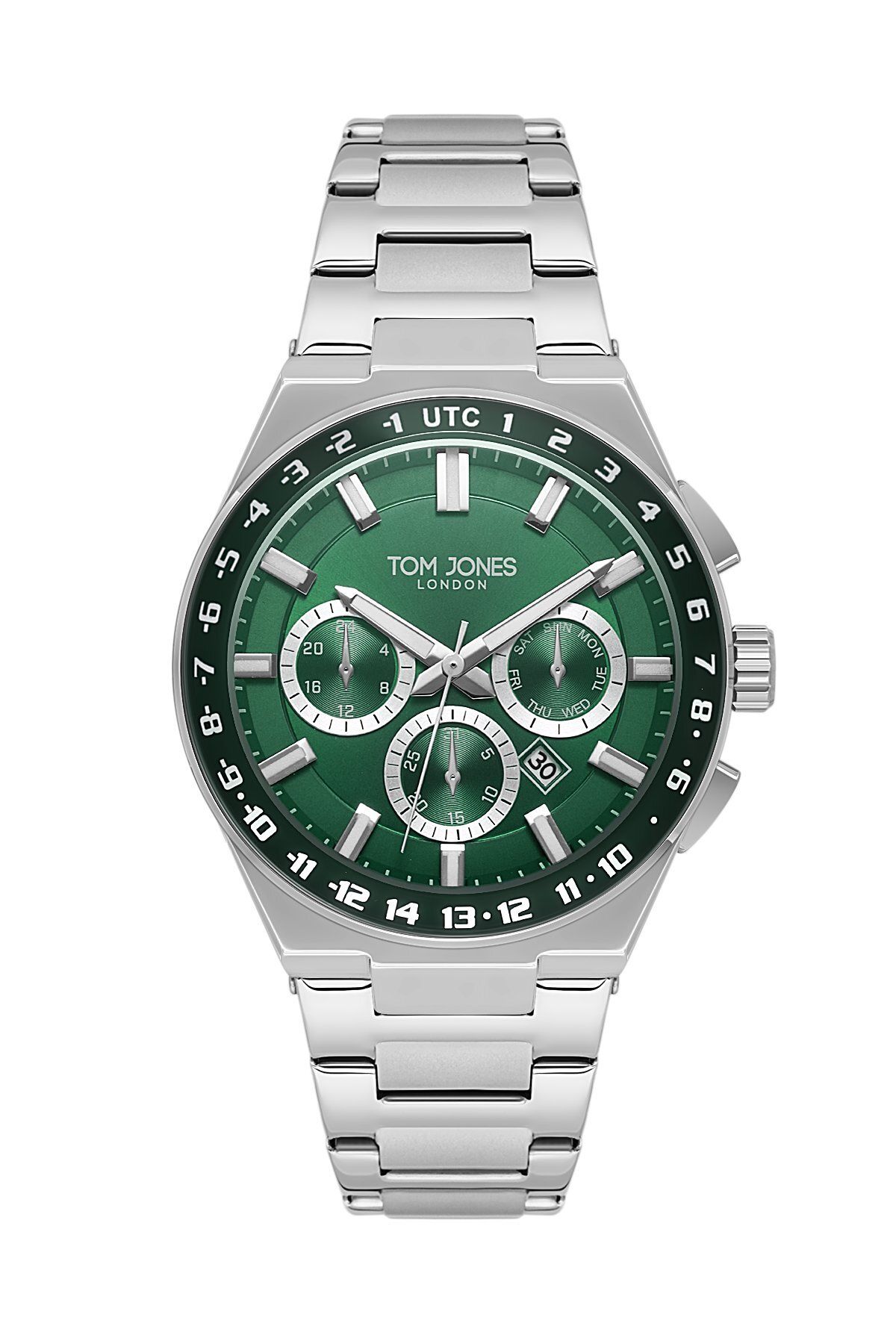 Tom Jones Yeşil Cam Bezel Oval Erkek Kol Saati