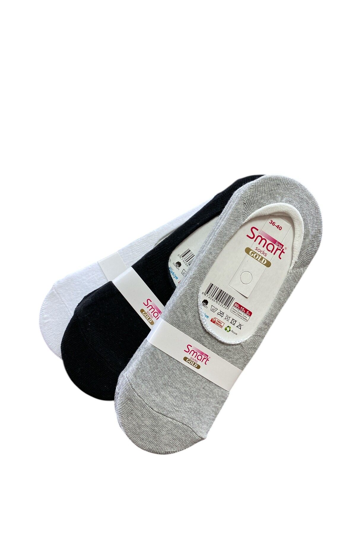 Line Smart-6 Pack Women's Cotton Soft Quality Ballerina Socks 8