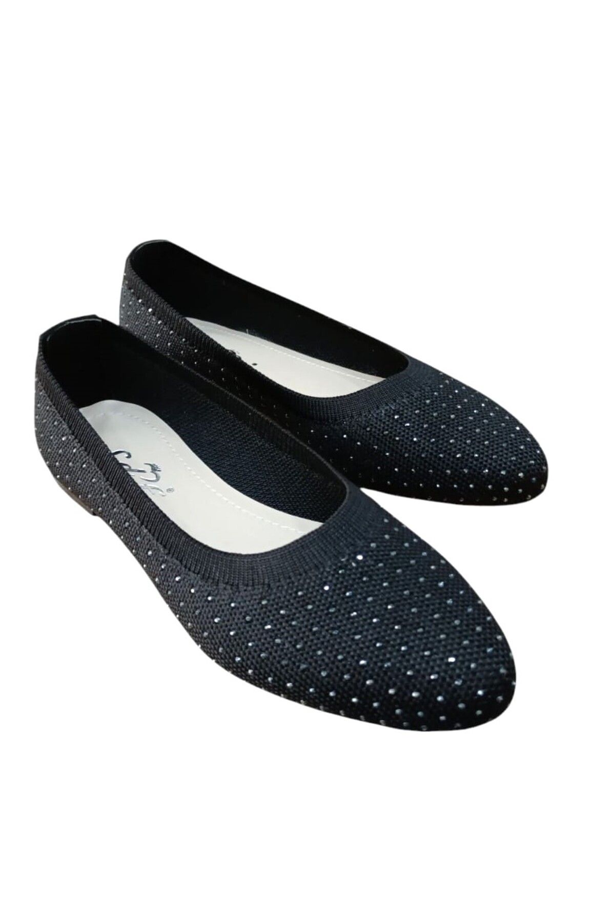 SDF SHOES 243 Kadın Taşlı Triko Babet