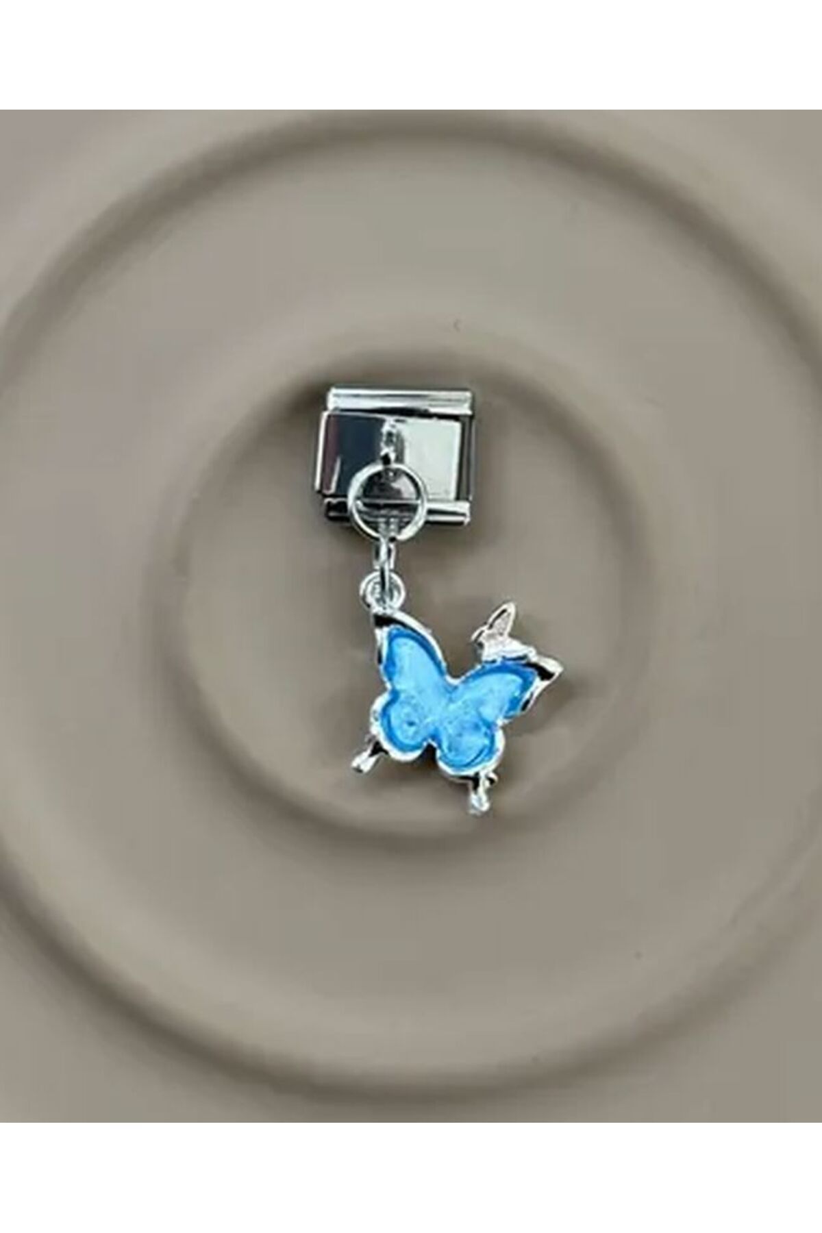 MSBTAKI Sallantı Mavi Kelebek Figür Nomi Charm 316L Çellik