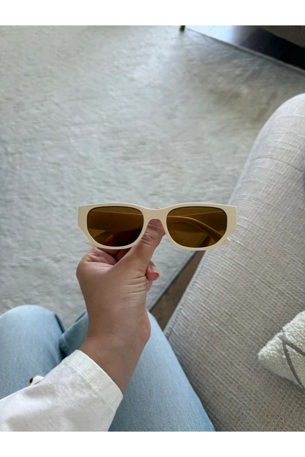 RoseandRoses Kaffe Yeni Sezon Kadın Güneş Gözlüğü Krem