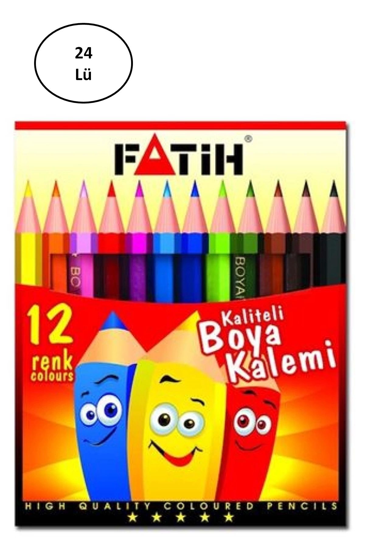 PRATİKOBA Fatih Kuruboya 12 Renk Yarım Boy 24'lü