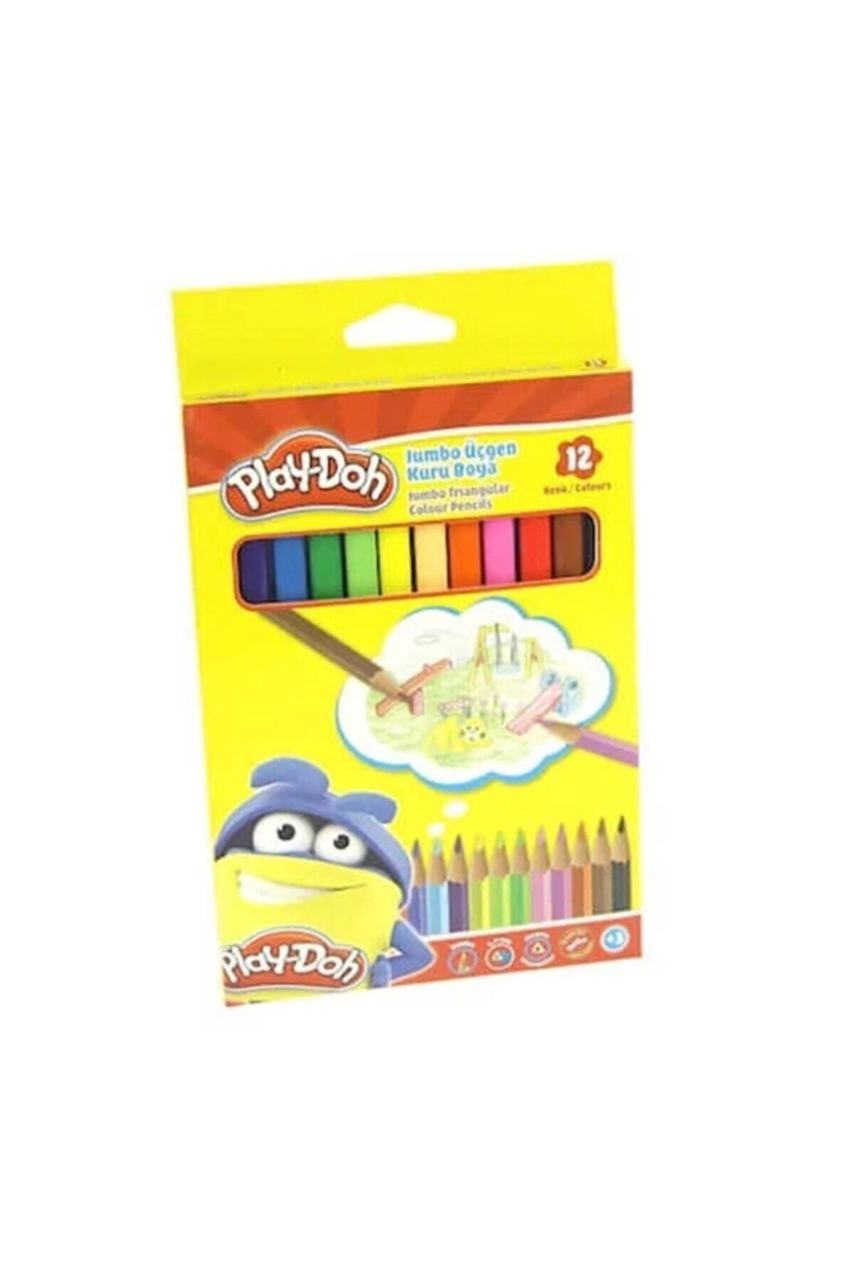 PRATİKOBA Cem Play Doh Kuruboye Jumbo Üçgen 12 Renk