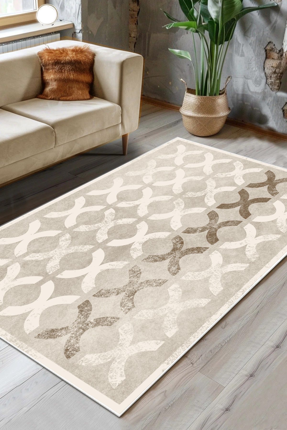 Thalia Home Yıkanabilir Kaymaz Taban Baskılı Halı & Yolluk