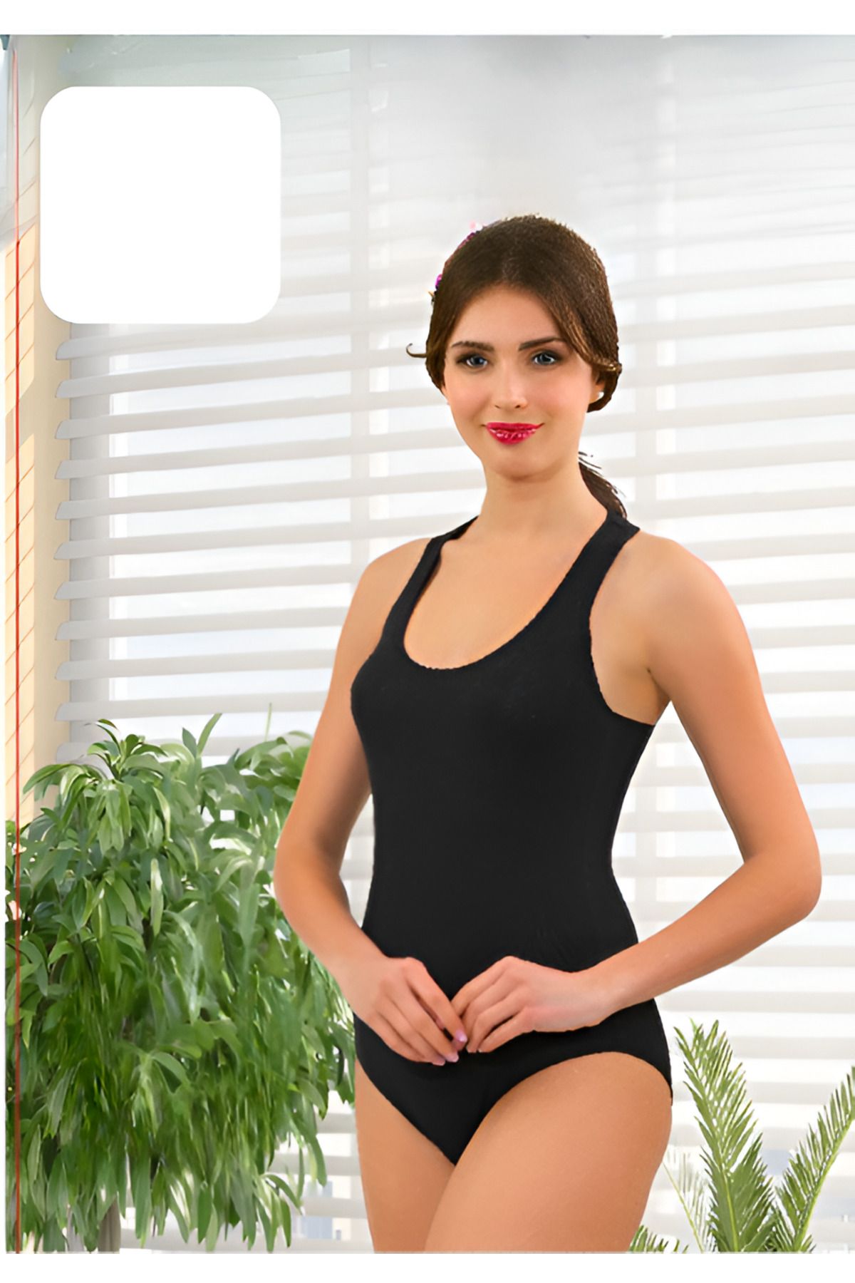 Altınay Kadın Geniş Askılı Çıtçıtlı Badi/Zıbın - %90 pamuk (Lilitime)