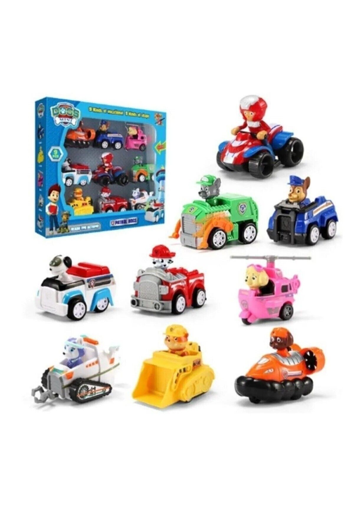 egemen oyuncak Paw Patrol Eğitici Yeni Sezon Araba Köpekler 9 Lu Figür Araçları Paw Patrol