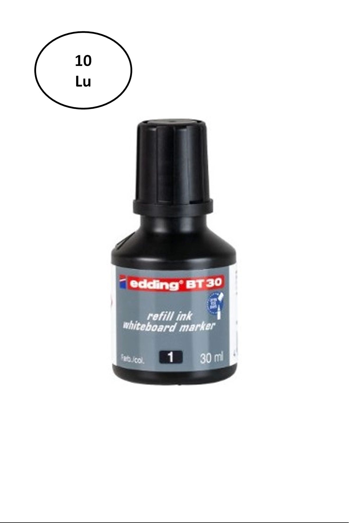 PRATİKOBA Edding Tahta Kalem Mürekkep 30 Ml Siyah 10'lu