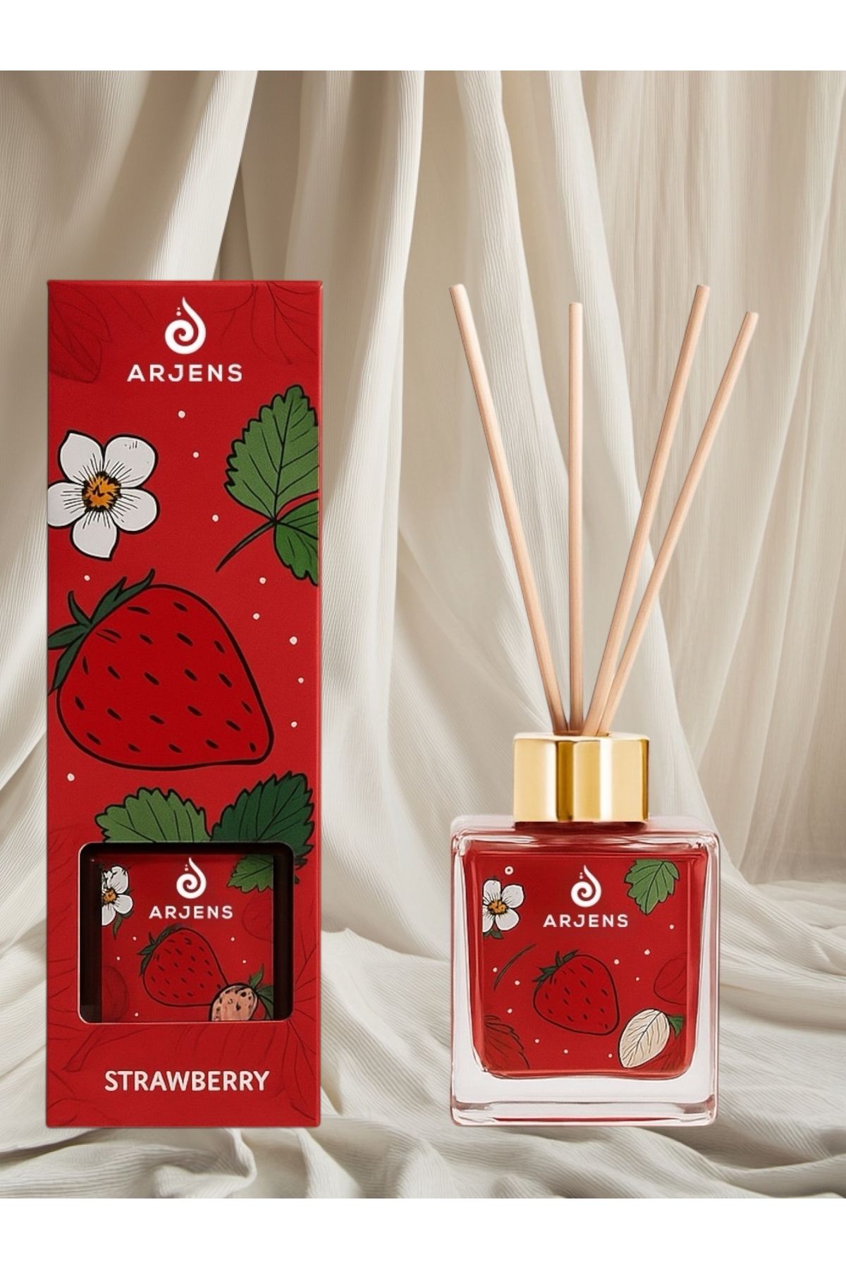 Arjen's Strawberry Bambu Çubuklu Oda Kokusu