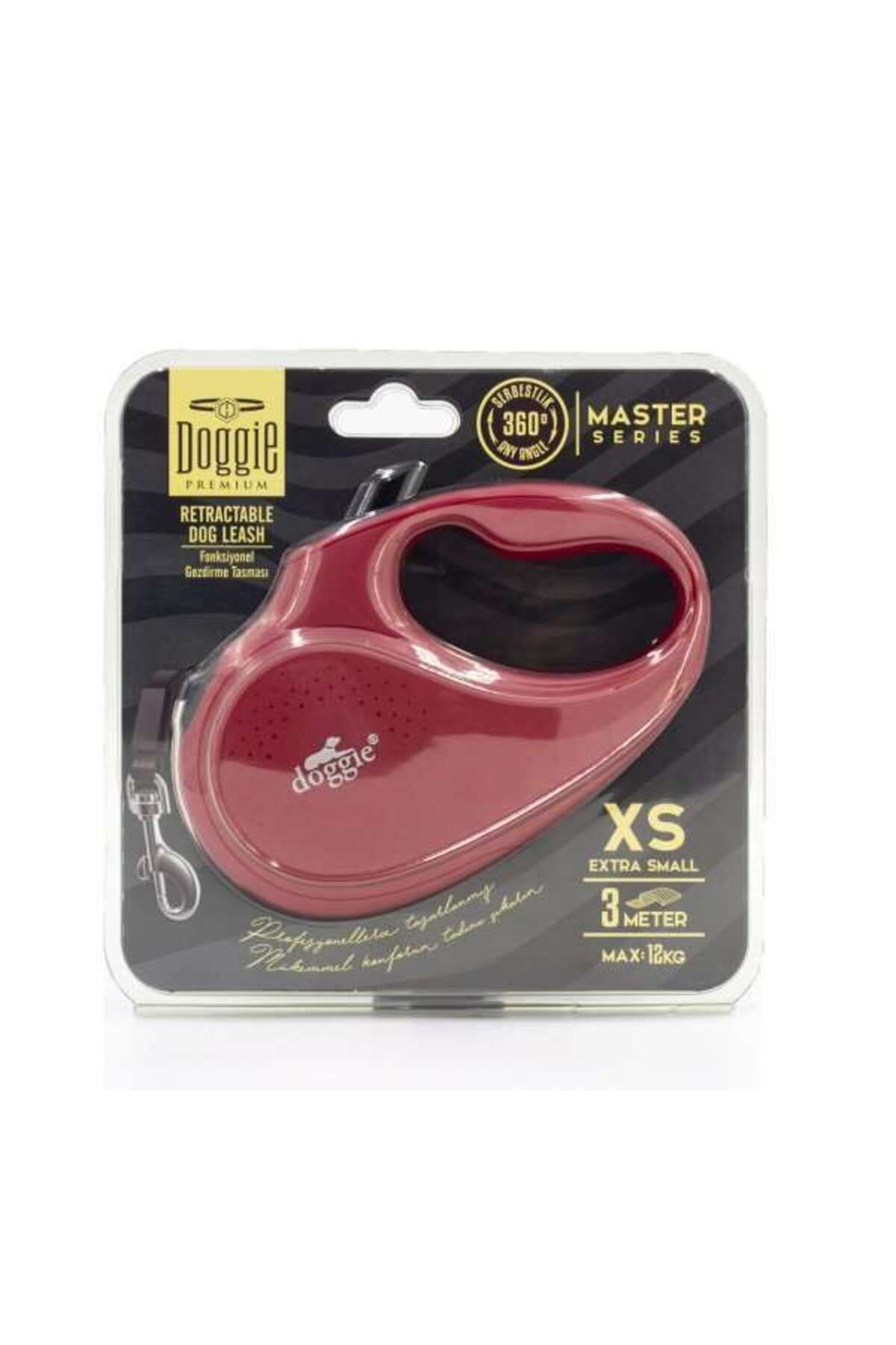 Orqinel Doggie Otomatik Uzatma Tasması Master Kırmızı L-50 Kg 5 Mt