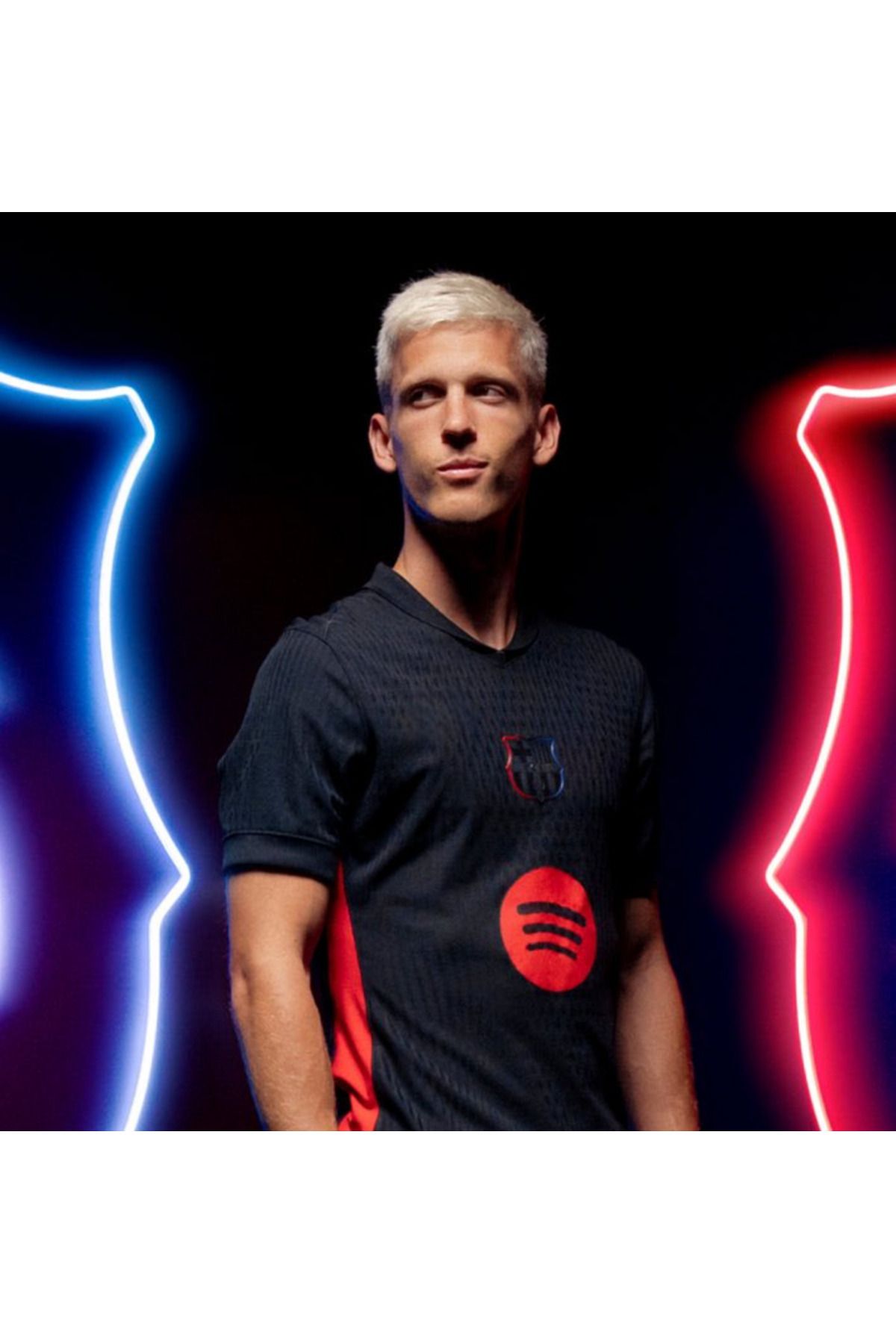 kombinezyum 2024/25 Barcelona #20 Dani OLMO İç Saha Forması (BLACK)
