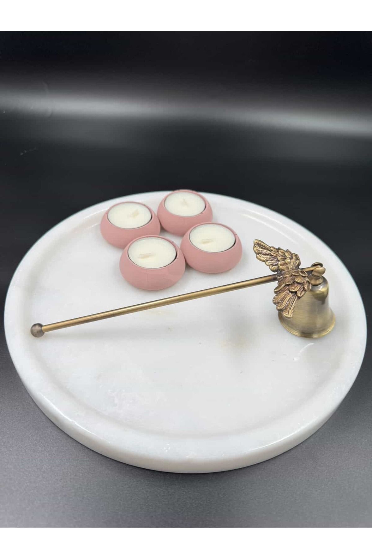 BEBUTO Minimal 4’lü Beton Tealight Mumluk Seti