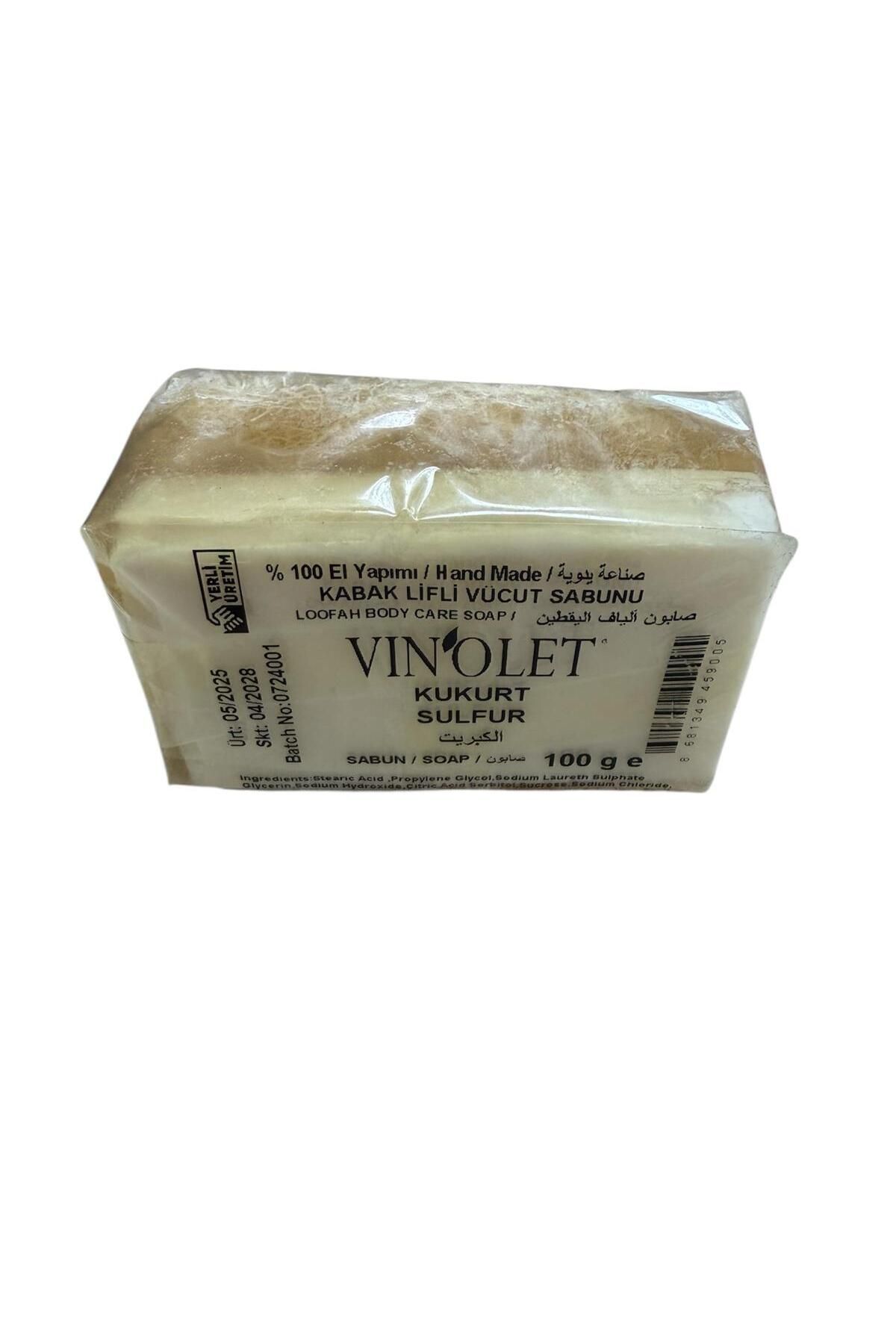 Vinolet Doğal Kabak Lifli Sabun Kükürt Özlü 100 Gr