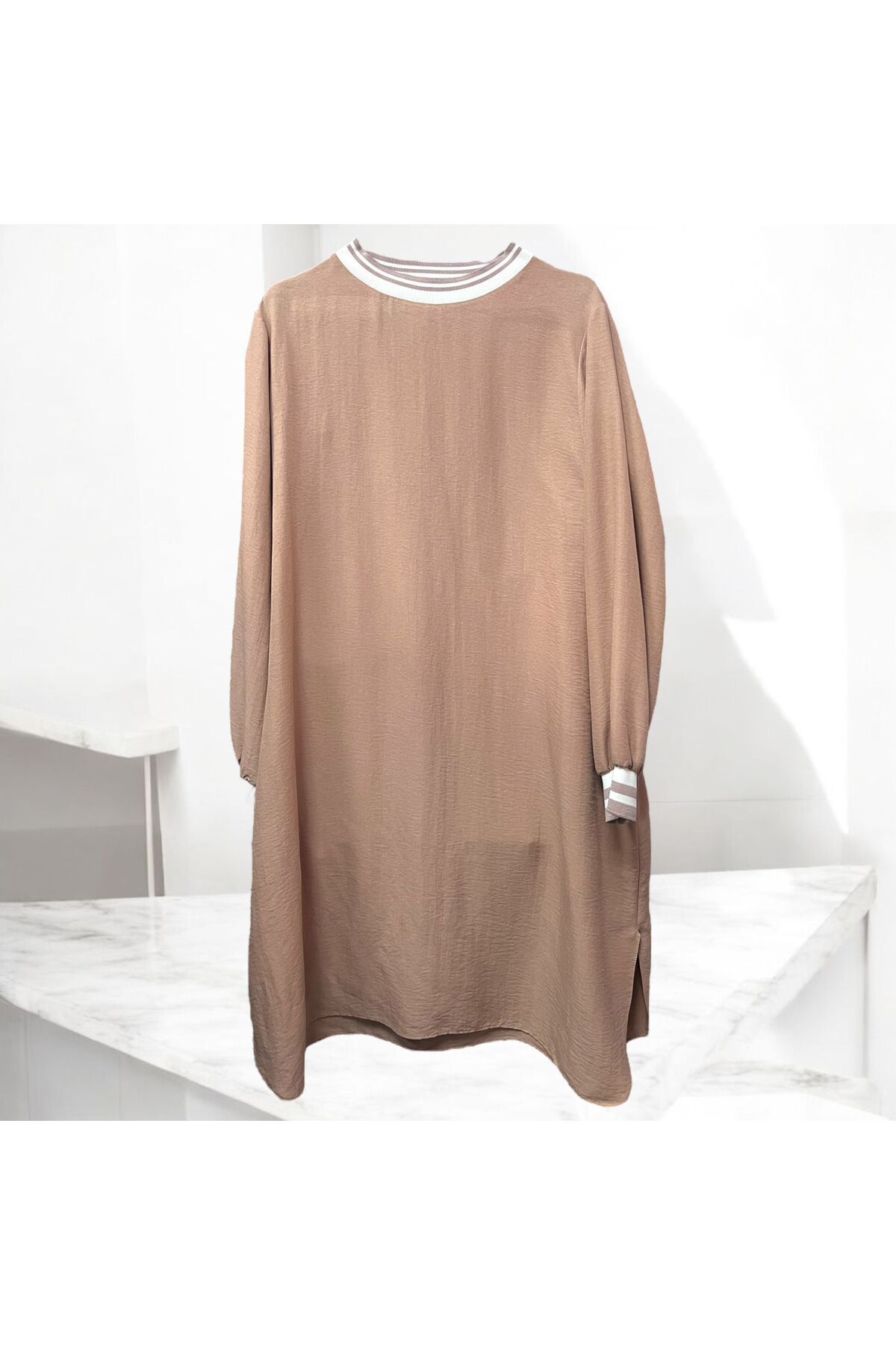 Butik Tesettür Anne Ütü İstemeyen Kumaş Yazlık Tunik