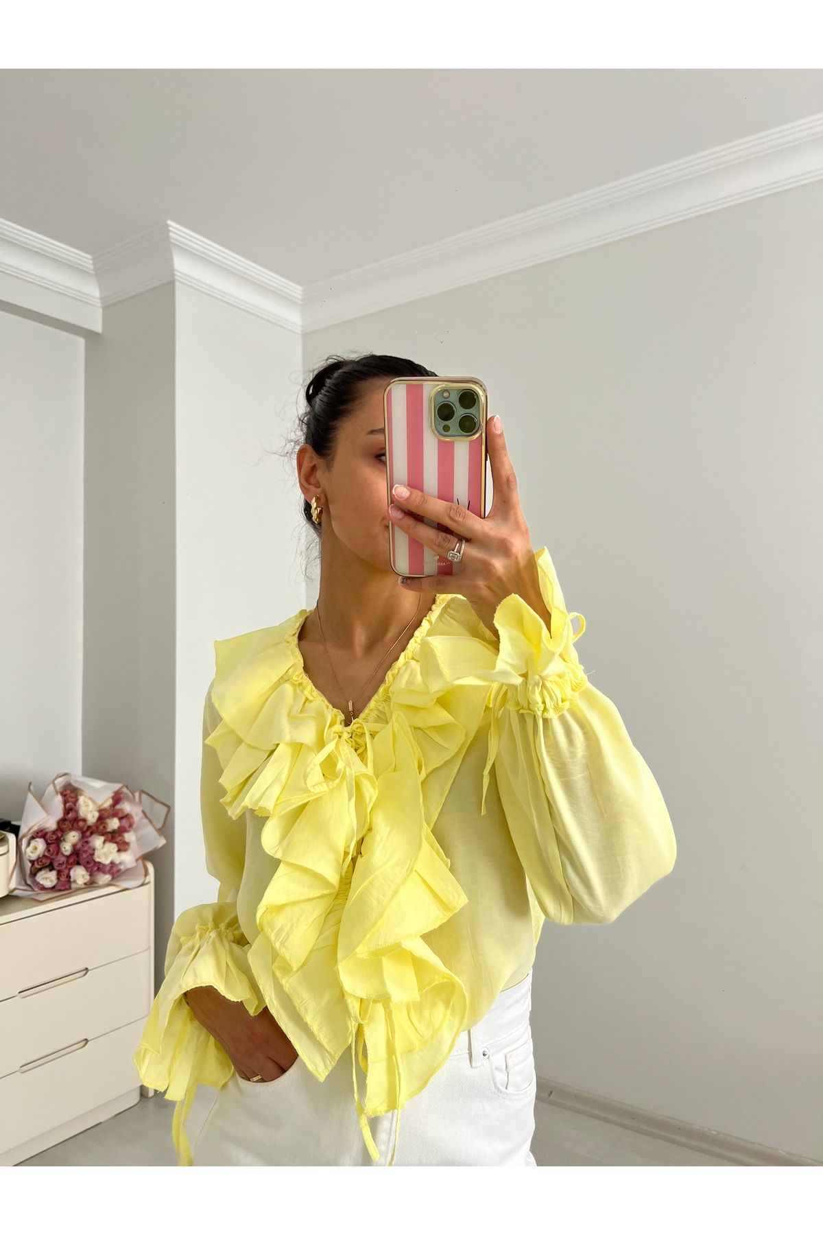 Üda Boutique Sarı tasarım gömlek